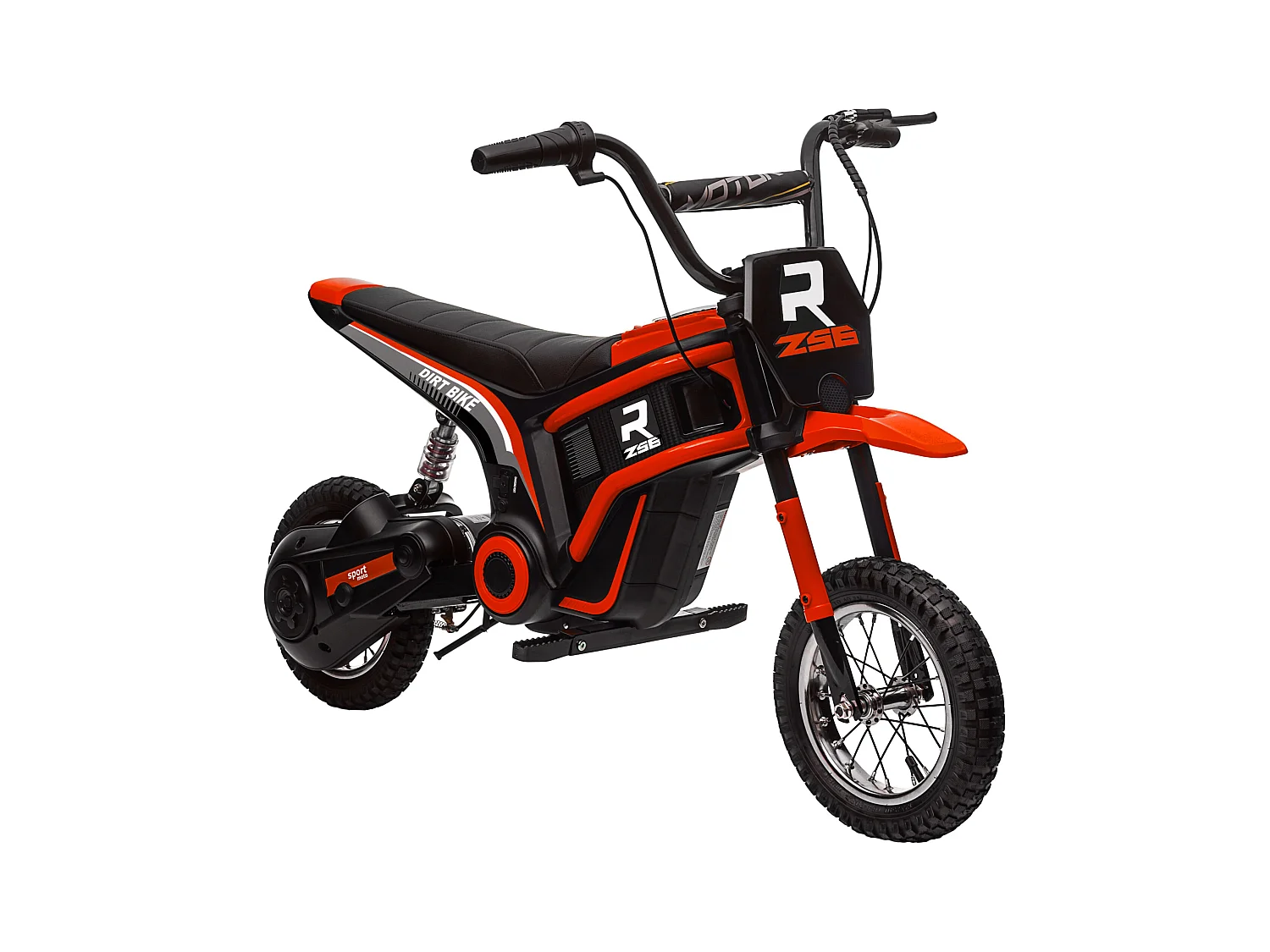 Moto cross électrique dirt bike enfant 350W 12V 2 vitesses 8-16 Km/h rouge noir