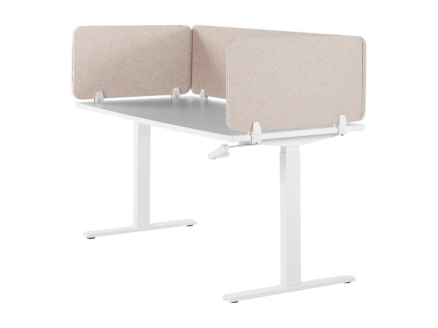Bureauscherm beige 80 x 40 cm WALLY