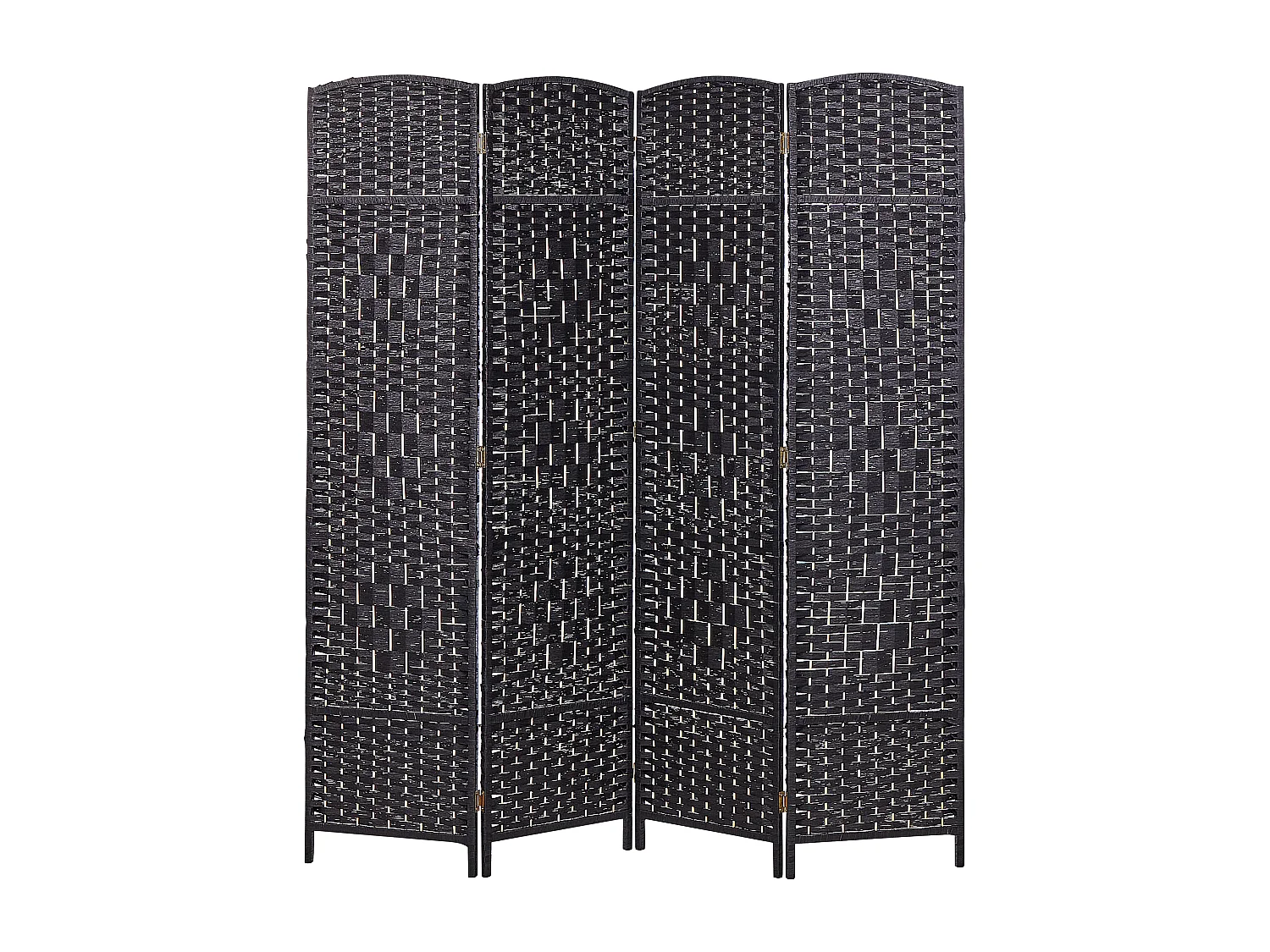 Séparateur de pièce à 4 panneaux LAPPAGO Noir 163 cm 170 cm