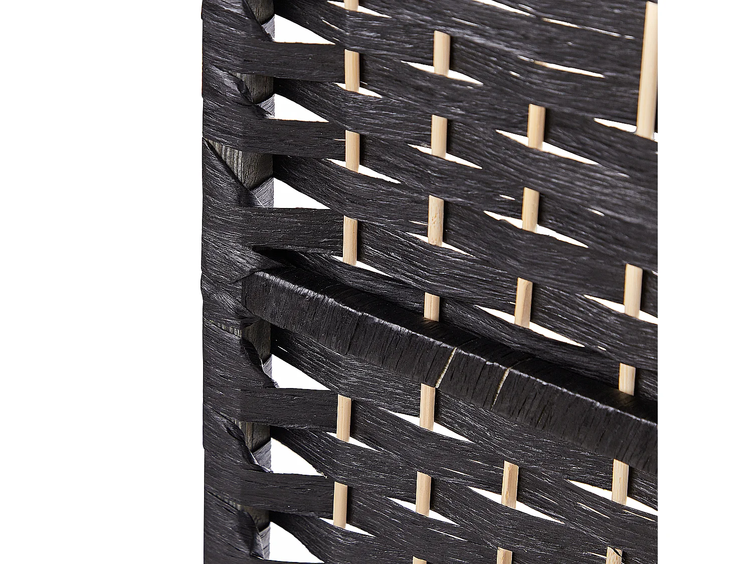 Séparateur de pièce à 4 panneaux LAPPAGO Noir 163 cm 170 cm