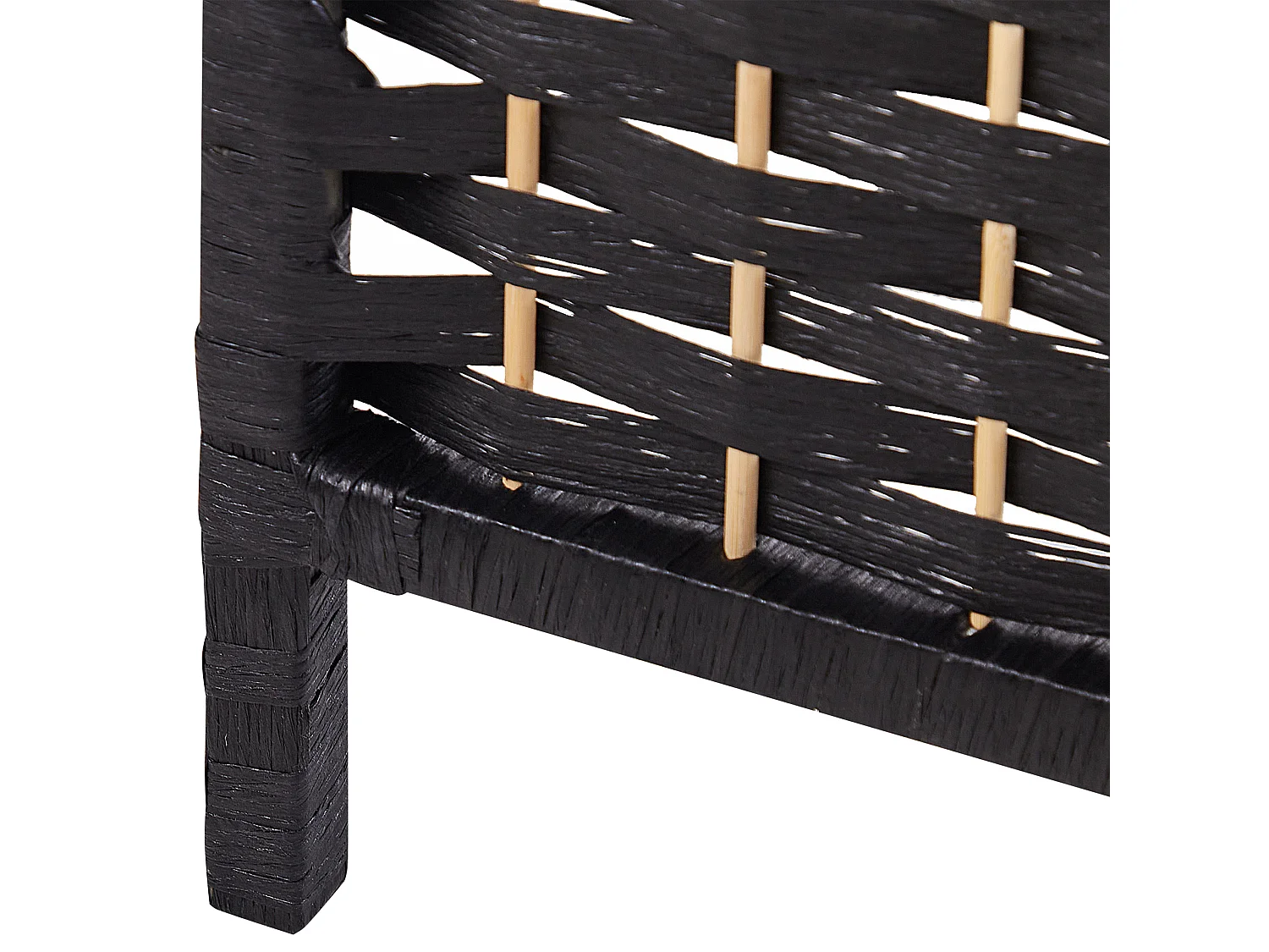 Séparateur de pièce à 4 panneaux LAPPAGO Noir 163 cm 170 cm