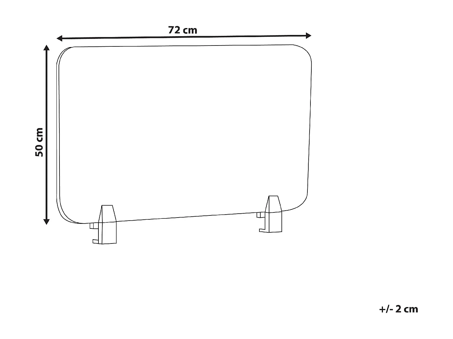 Séparateur de bureau 72 x 50 cm beige SPLIT