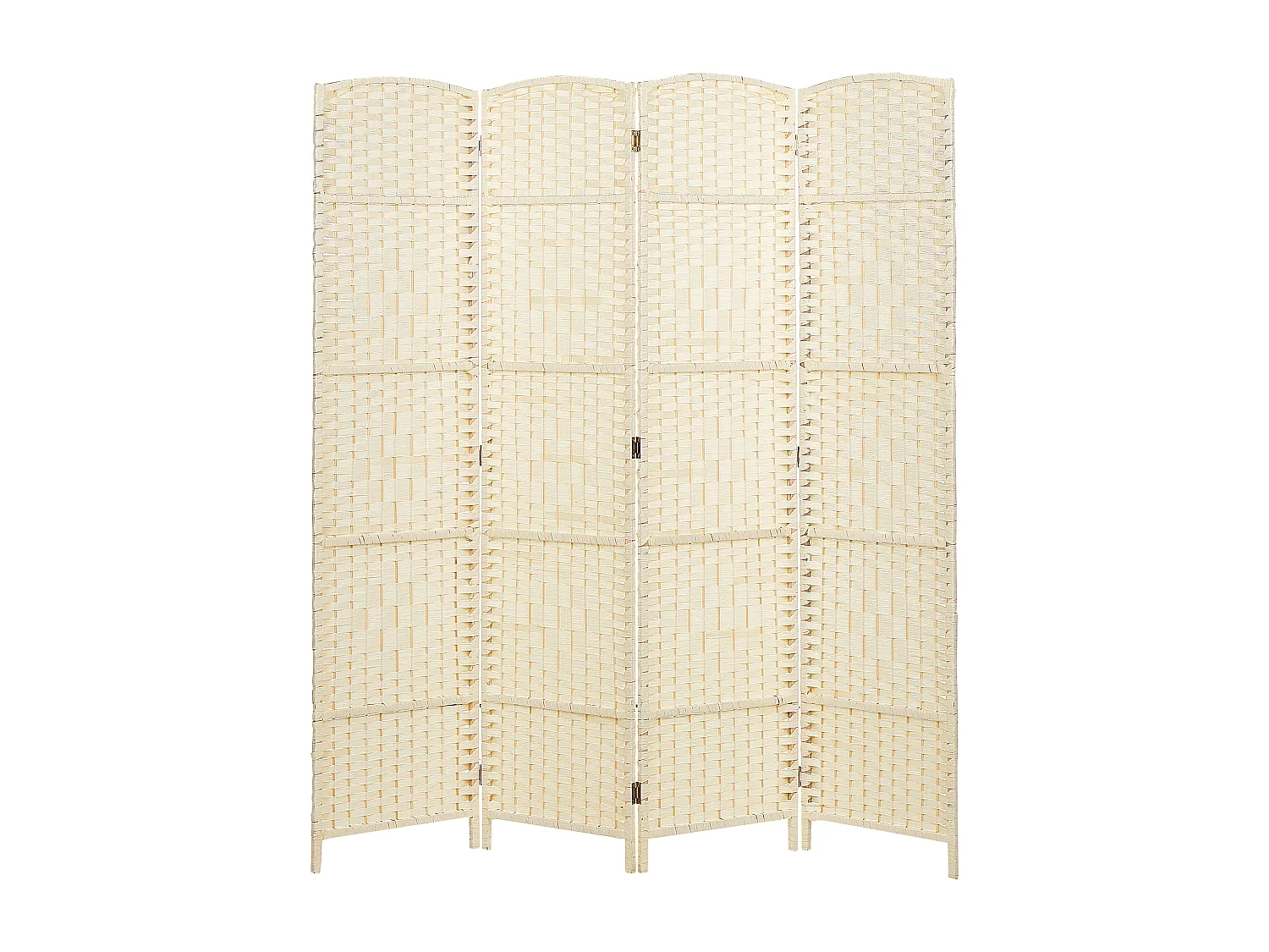 Séparateur de pièce à 4 panneaux LAPPAGO Beige clair 163 cm 170 cm