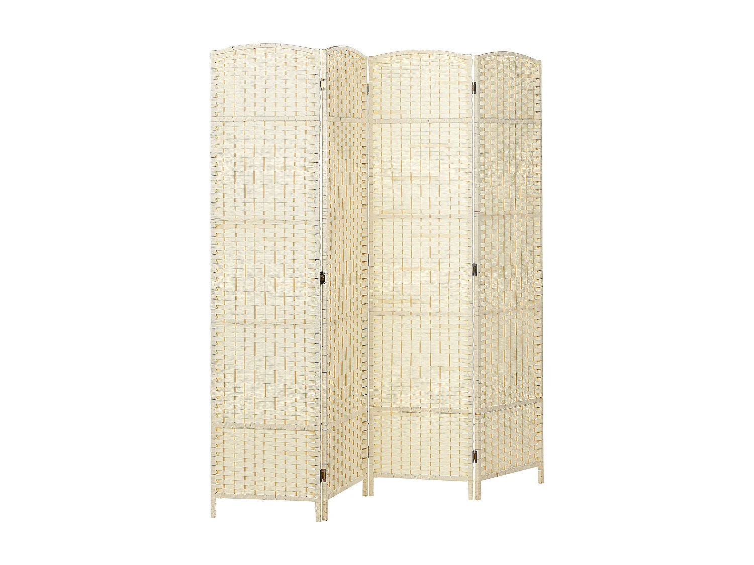 Séparateur de pièce à 4 panneaux LAPPAGO Beige clair 163 cm 170 cm