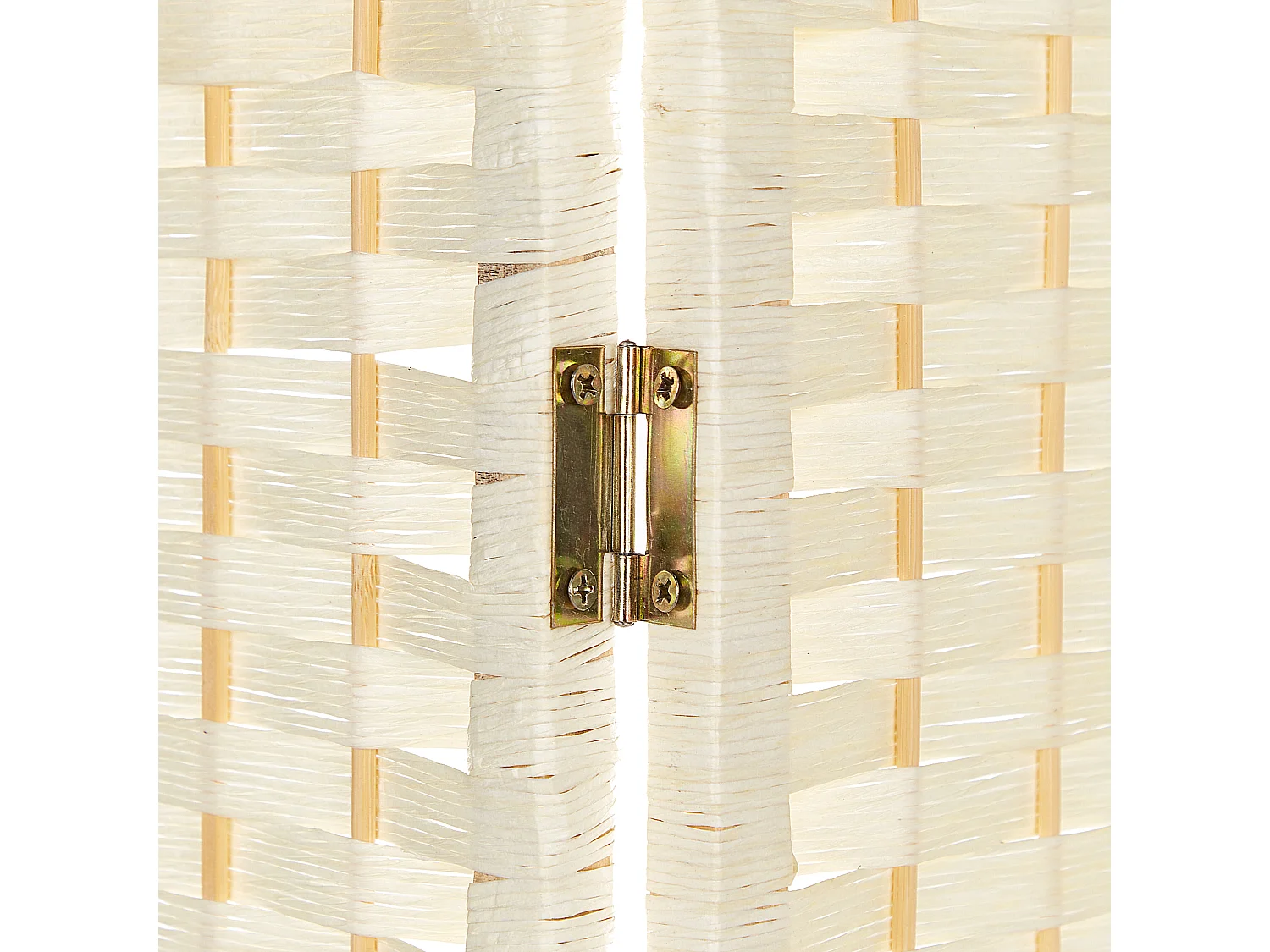 Séparateur de pièce à 4 panneaux LAPPAGO Beige clair 163 cm 170 cm