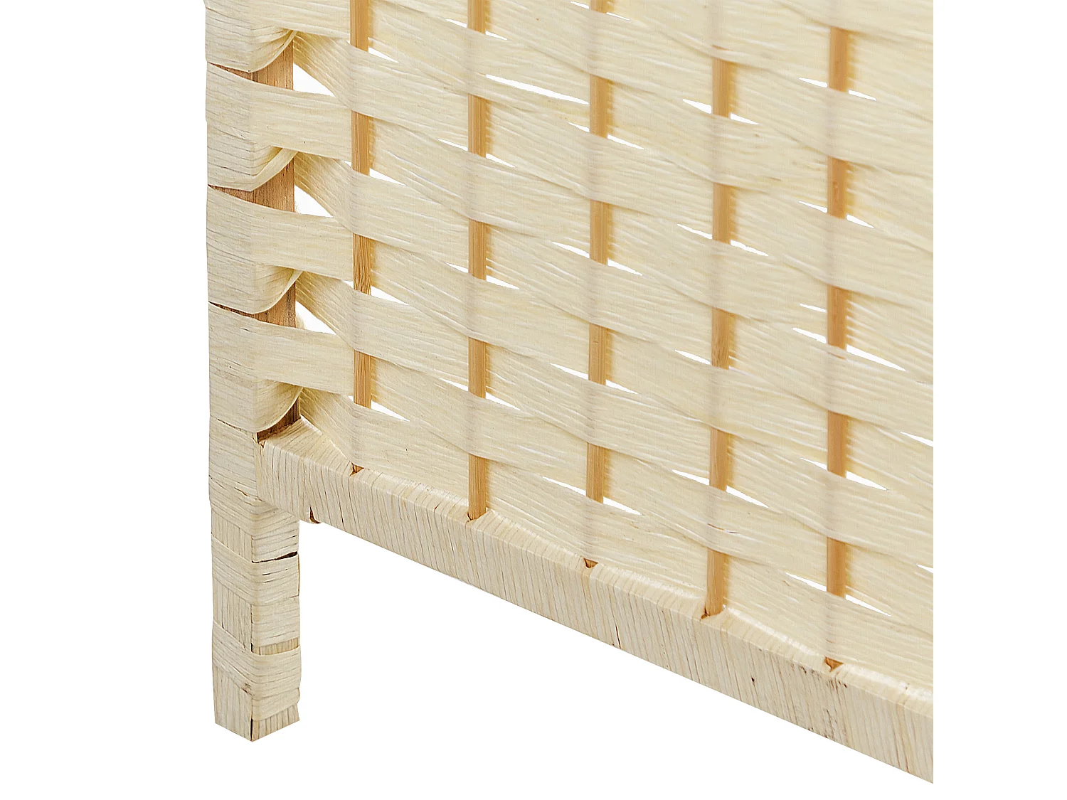 Séparateur de pièce à 4 panneaux LAPPAGO Beige clair 163 cm 170 cm