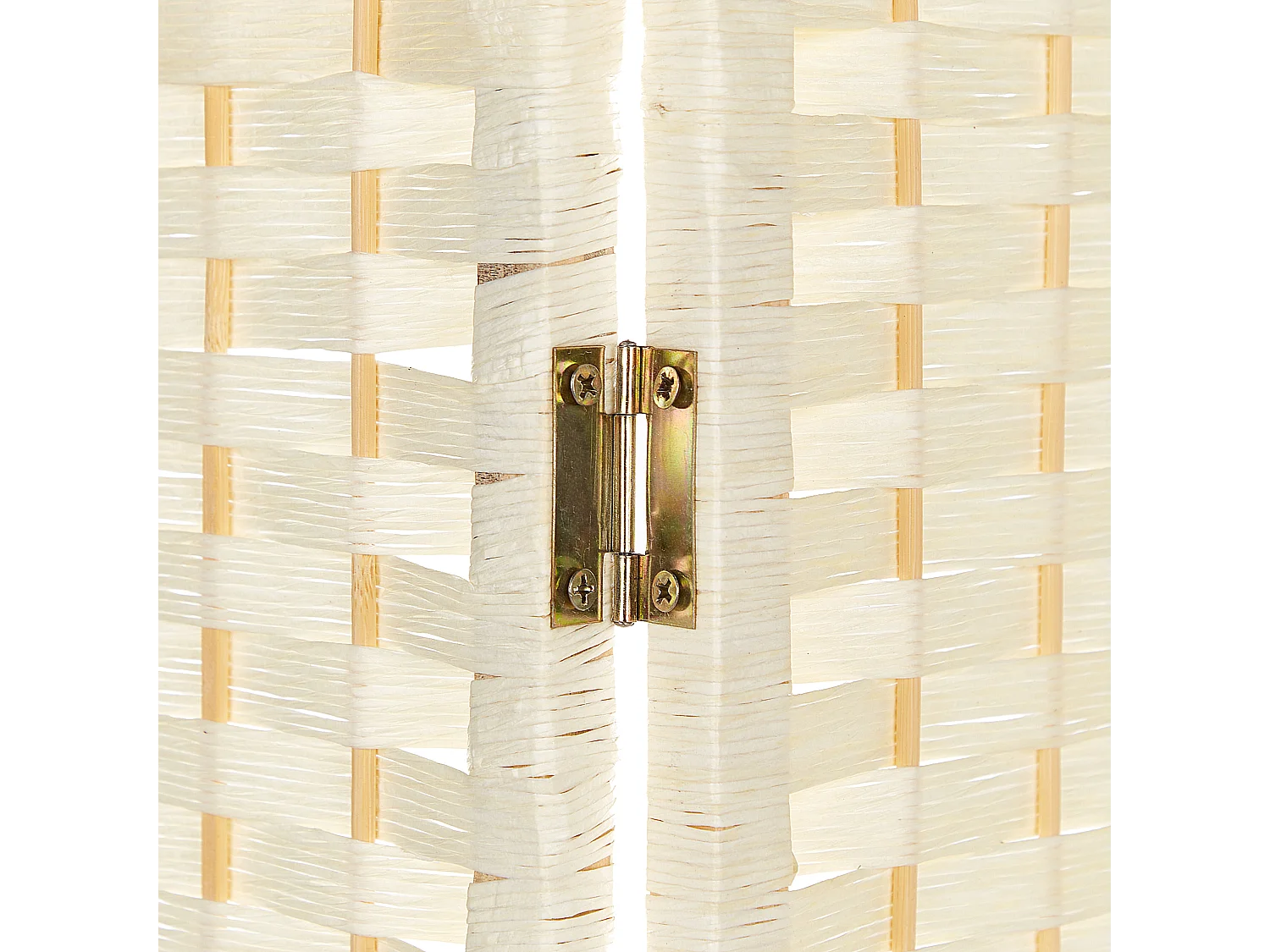 Séparateur de pièce à 4 panneaux LAPPAGO Beige clair 163 cm 170 cm