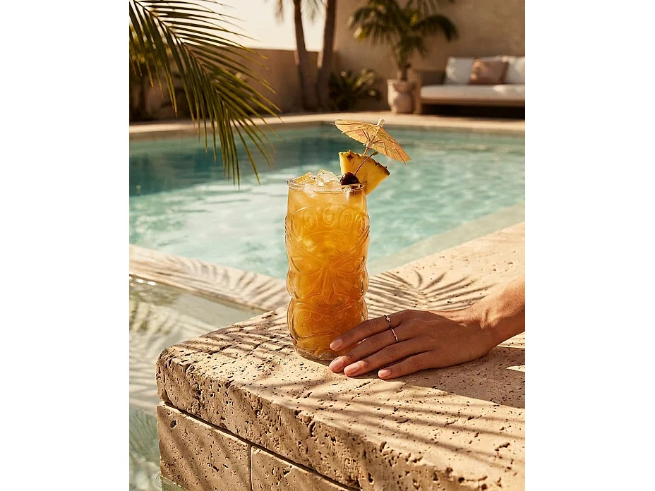 Le Tiki Verre - Bleu