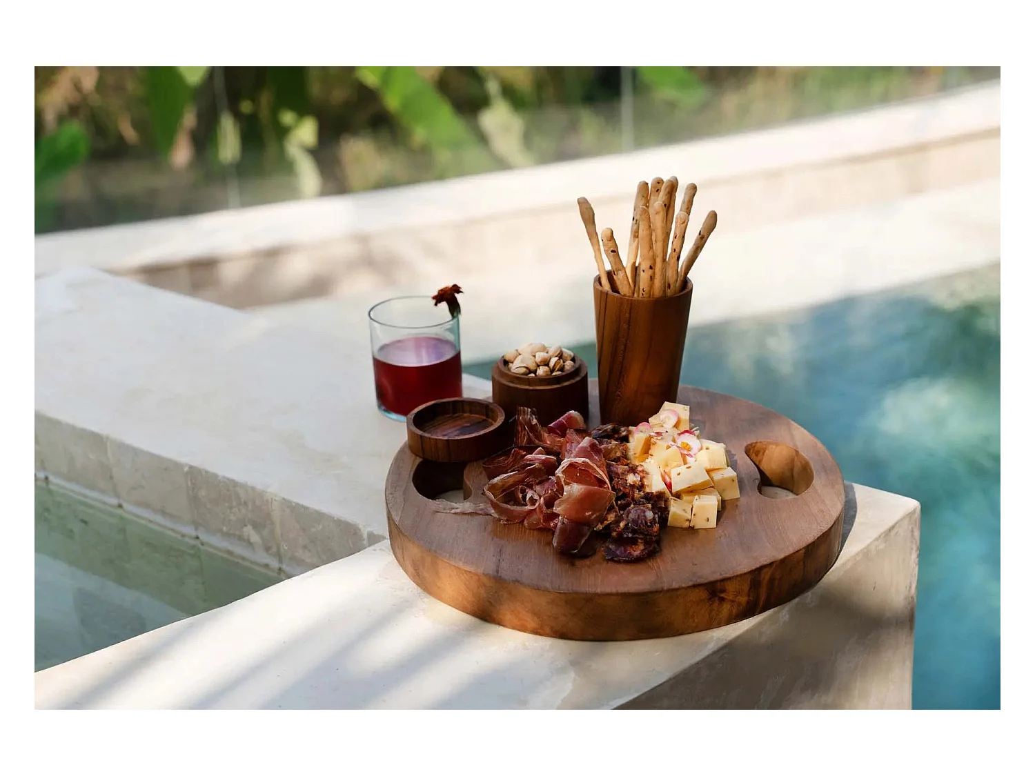 Le Plateau En Teak Root - Naturel - L