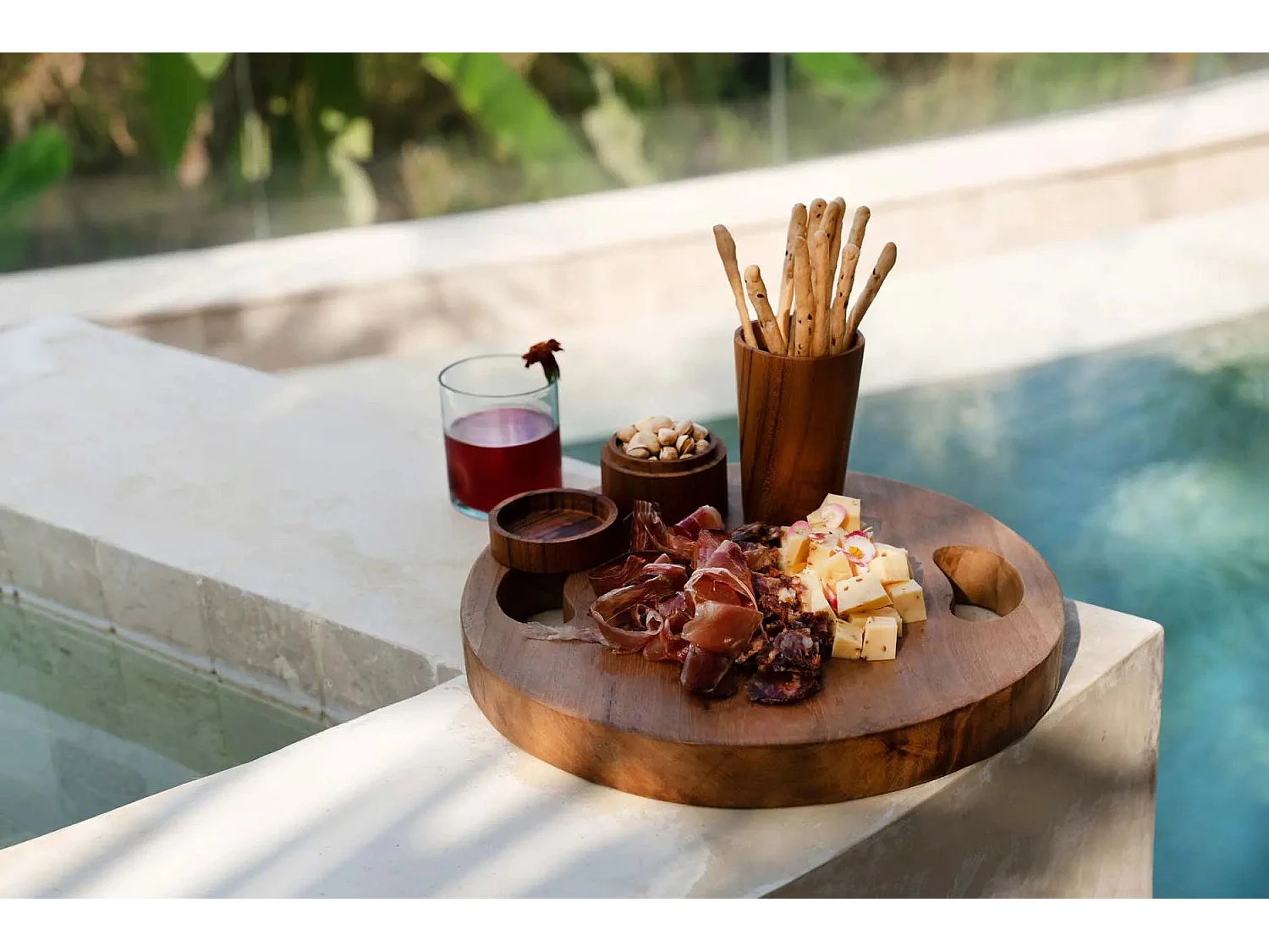 Le Plateau En Teak Root - Naturel - L