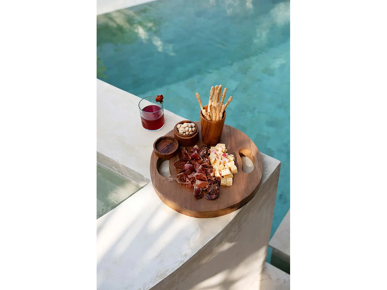 De Teak Root Dienblad - Natuurlijk - L