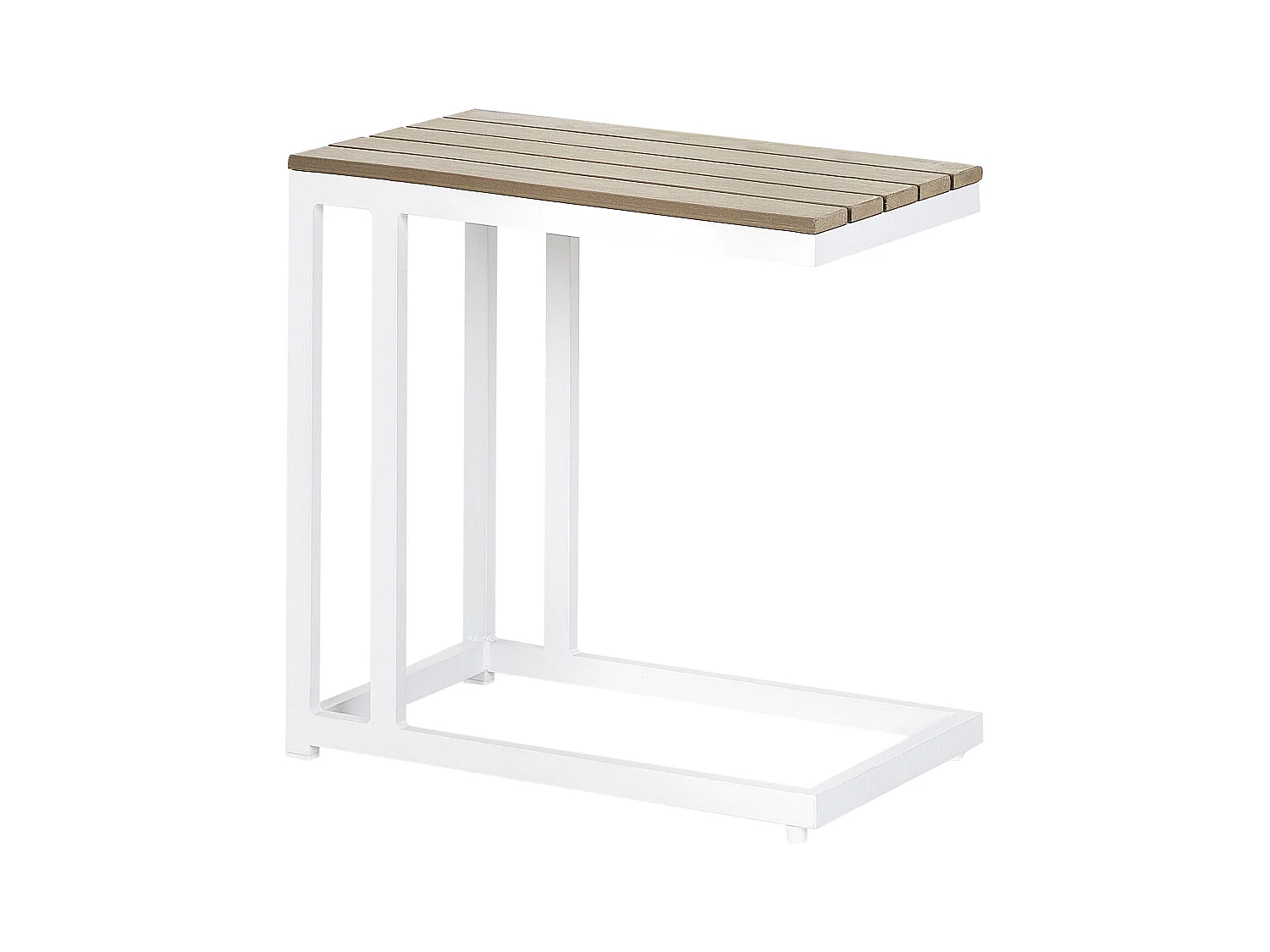 Outdoor Beistelltisch MESSINA 60 cm 35 cm Weiss