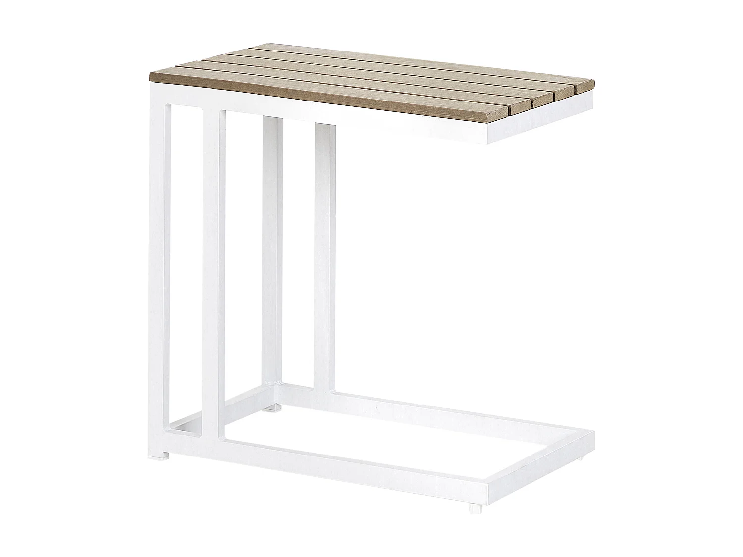 Table d'appoint pour le jardin MESSINA 60 cm 35 cm Blanc