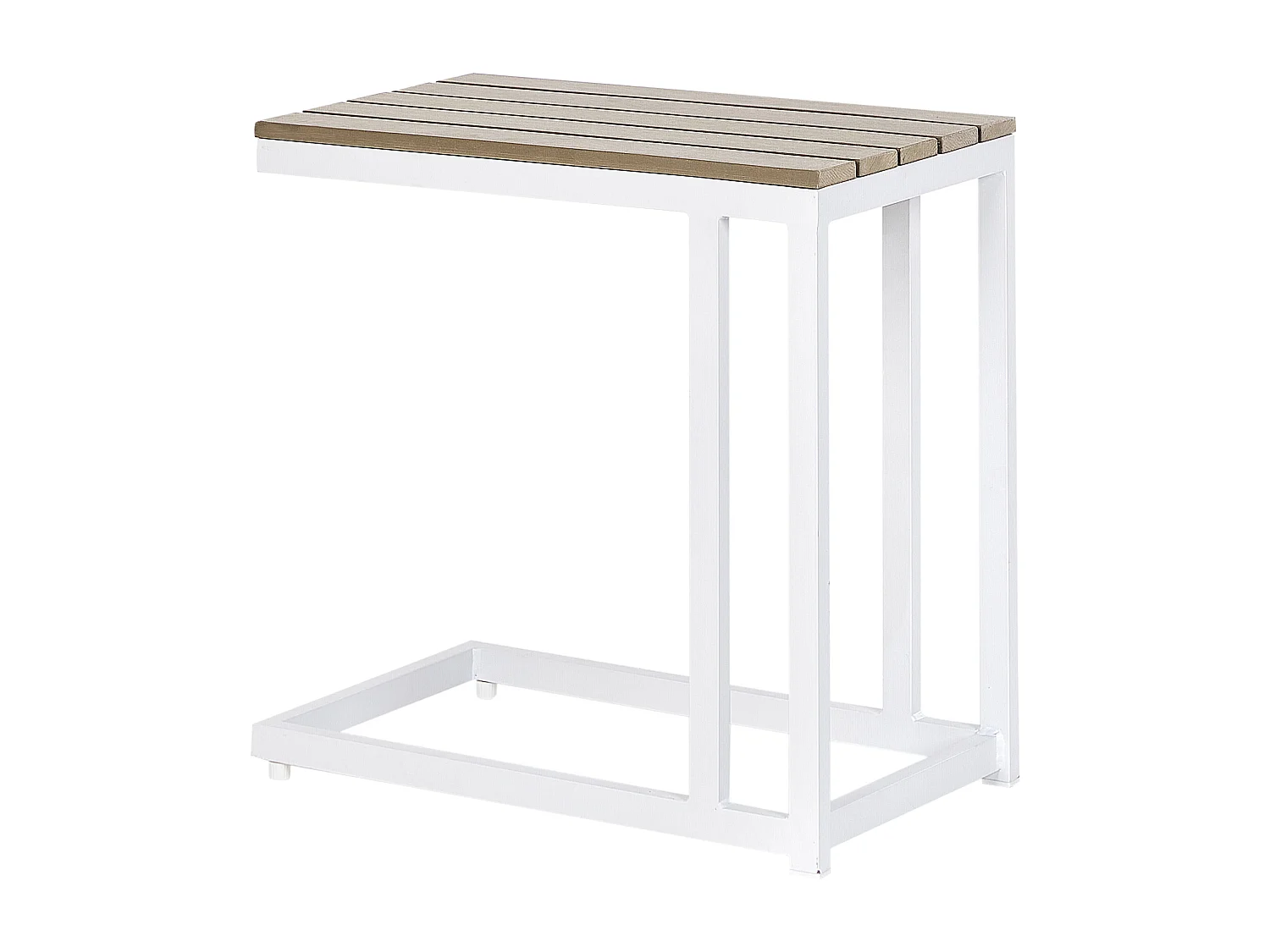 Outdoor Beistelltisch MESSINA 60 cm 35 cm Weiss