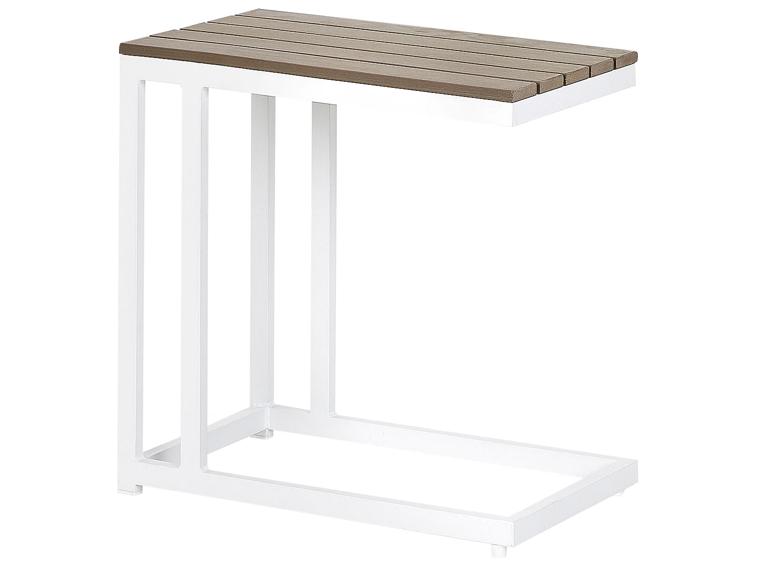 Table d'appoint pour le jardin MESSINA 60 cm 35 cm Blanc