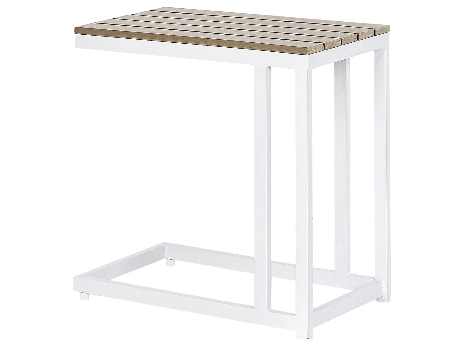 Table d'appoint pour le jardin MESSINA 60 cm 35 cm Blanc