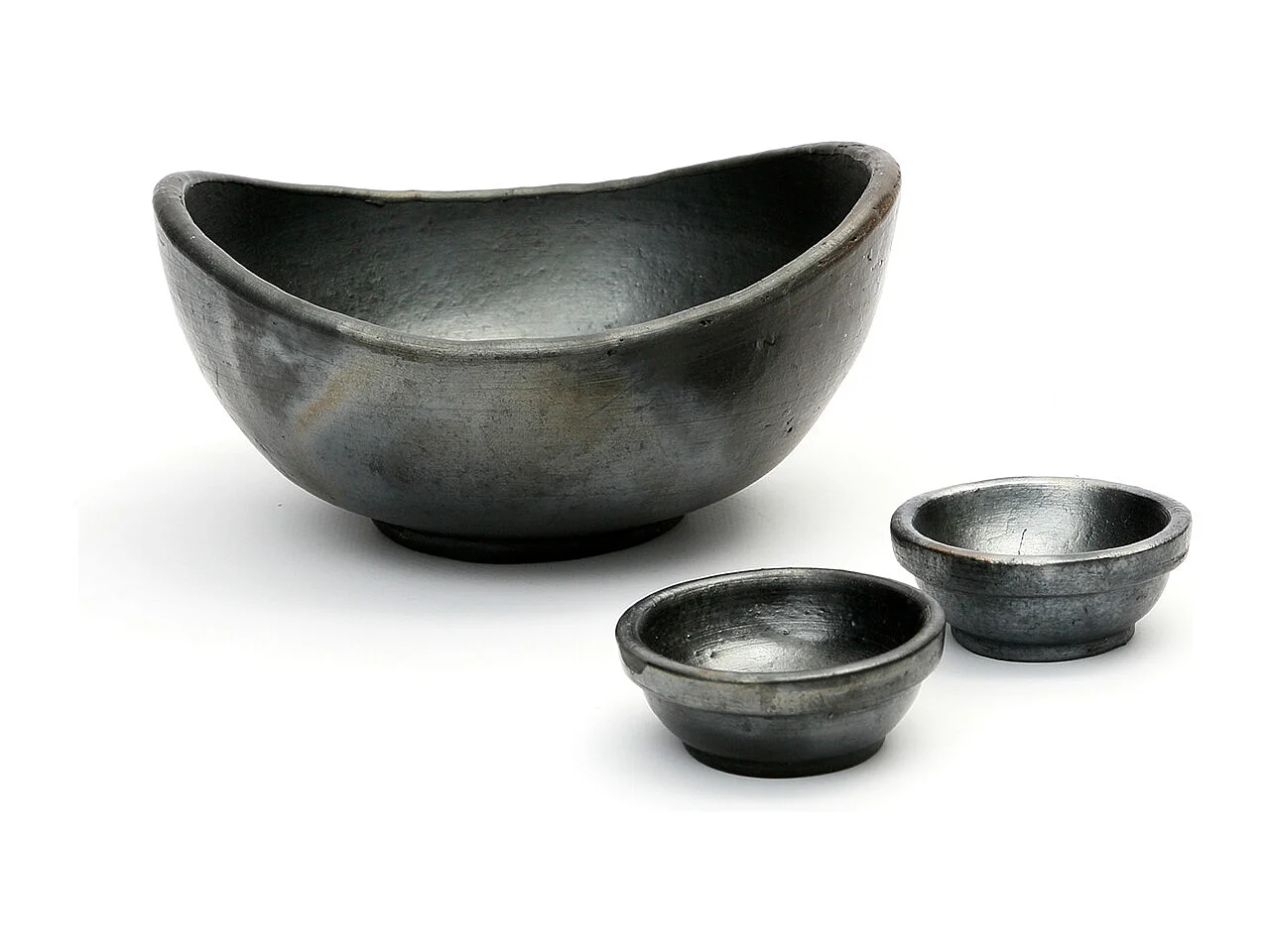 Le Bol Courbé Brûlé - Noir - Lot de 3