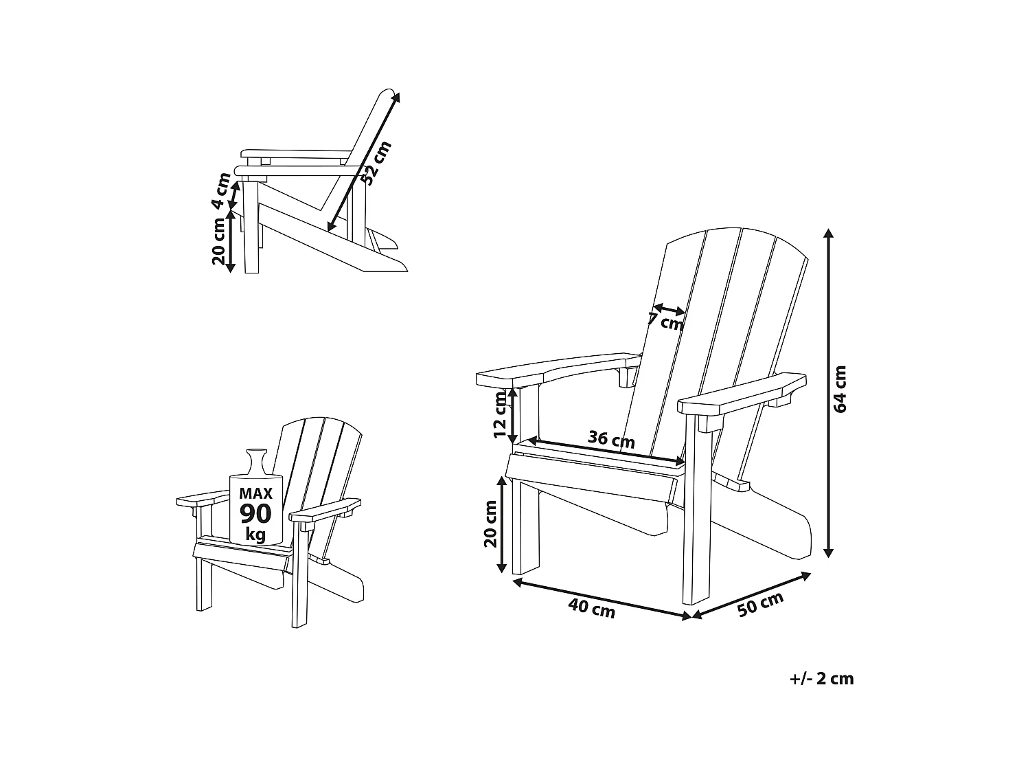 Kinderstoel ADIRONDACK Lichtblauw