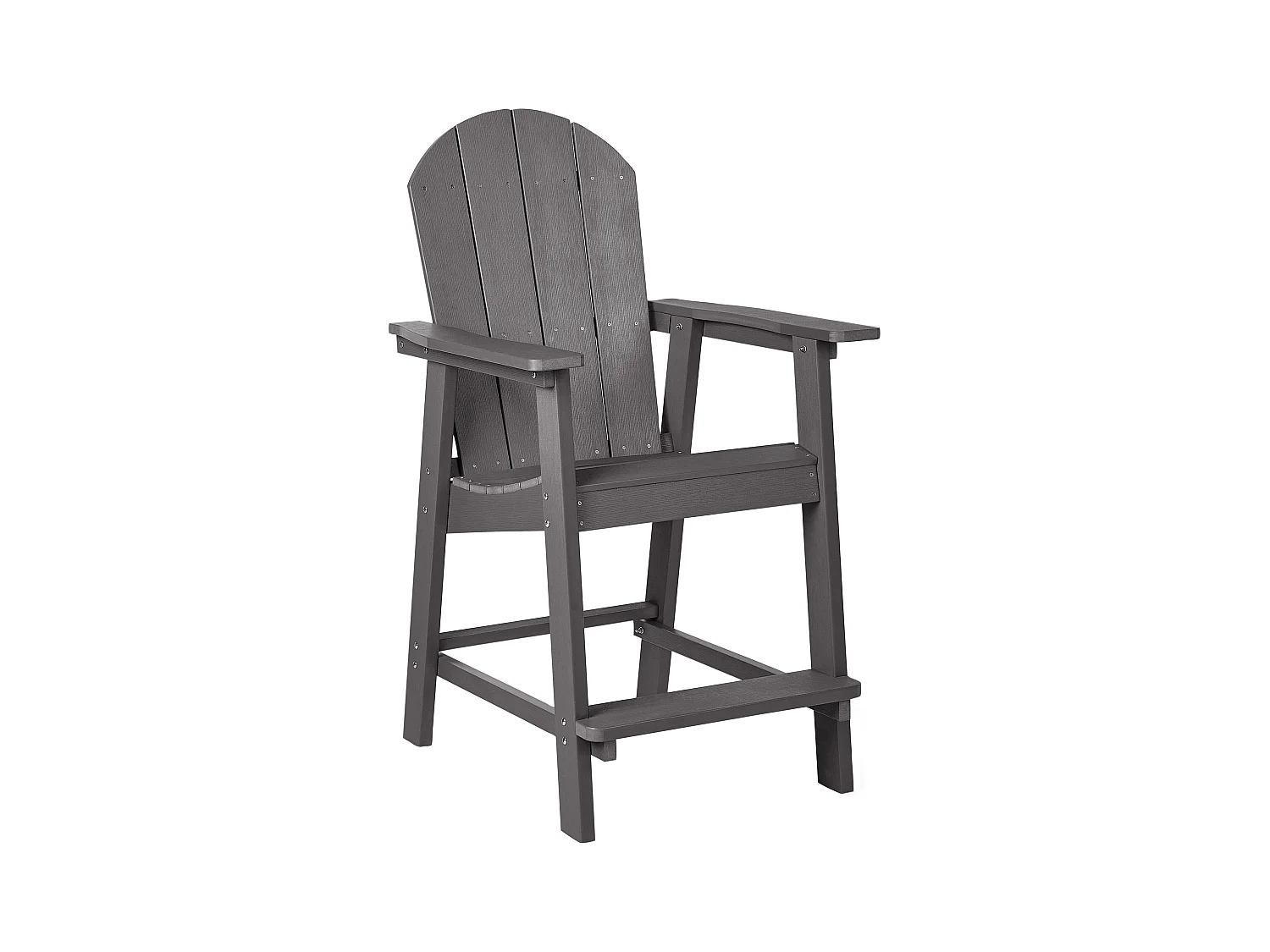 Garten-Barstuhl ADIRONDACK Kunststoff Dunkelgrau