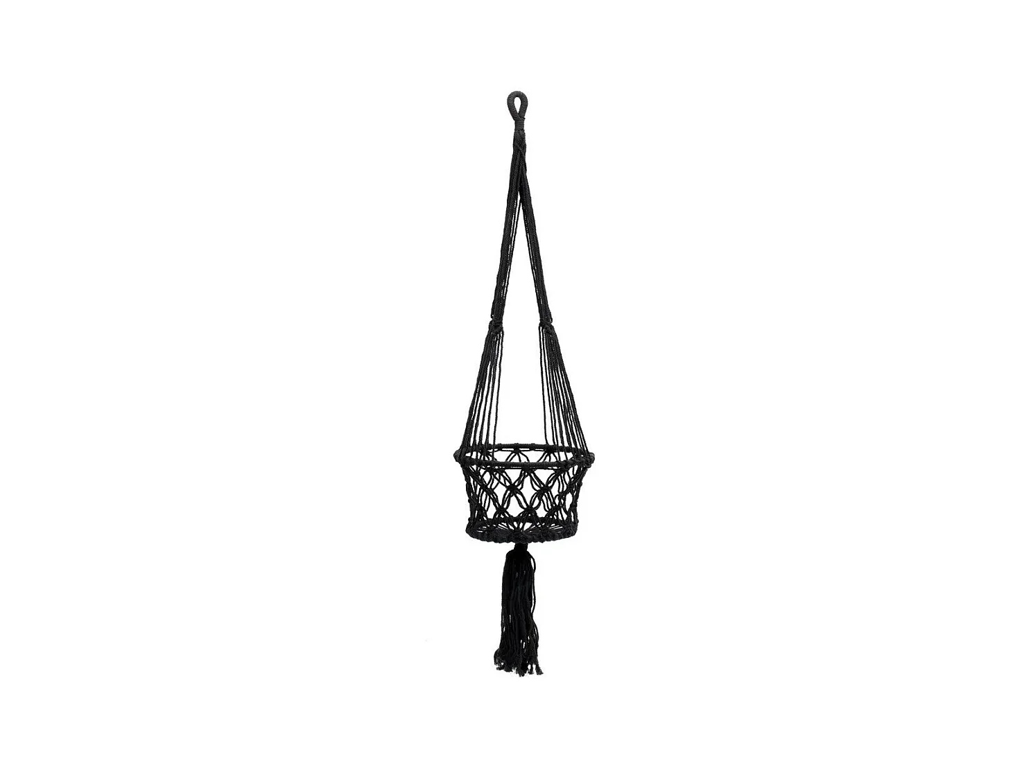 Le Porte-Plante En Macramé - Noir - M