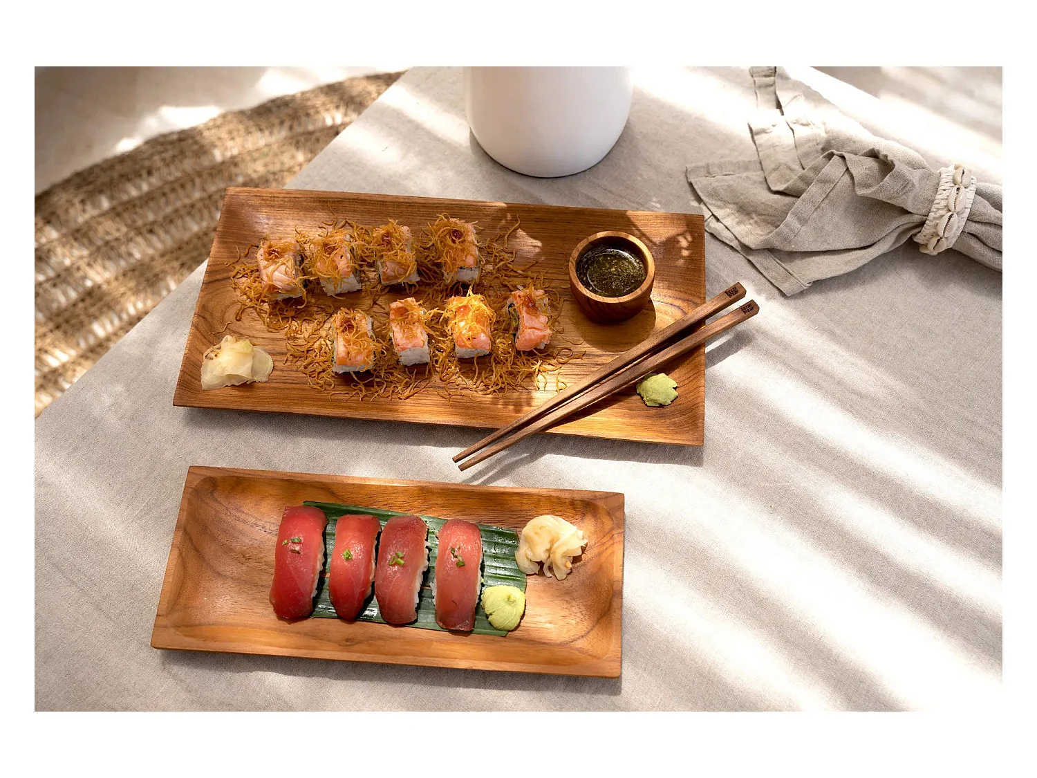 Il Piatto Sushi In Teak - S