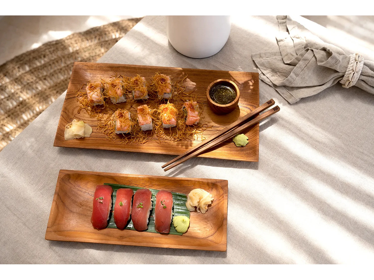 L'Assiette À Sushi En Teck - S