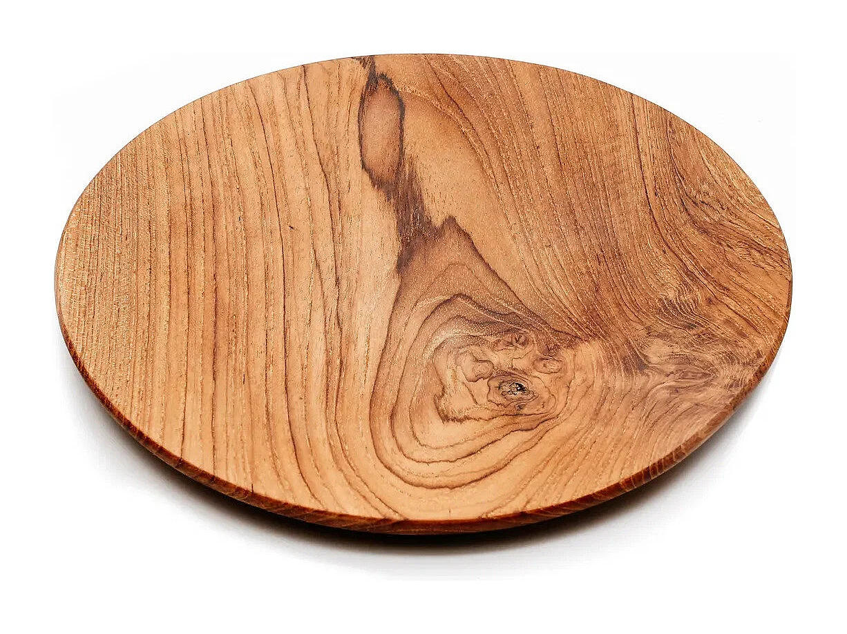 L'Assiette Ronde En Racine De Teck - XL