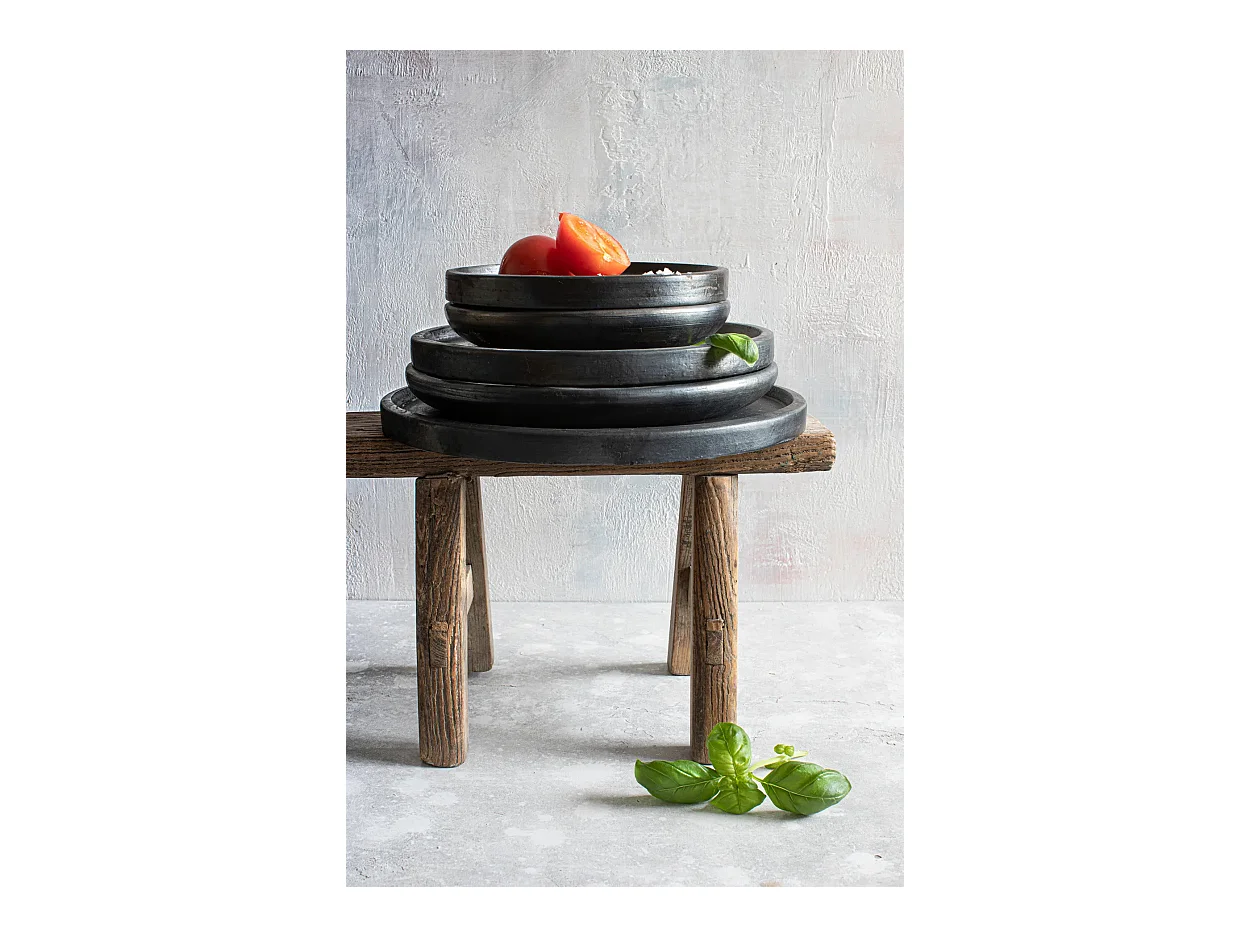 El Plato Clásico Quemado - Negro - S