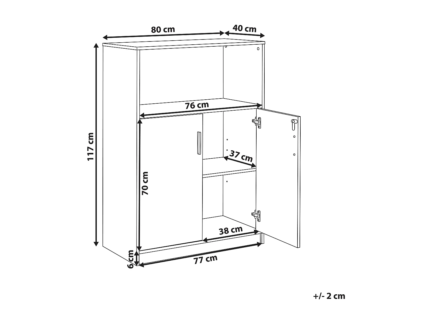 Meuble de rangement ZEHNA Gris clair