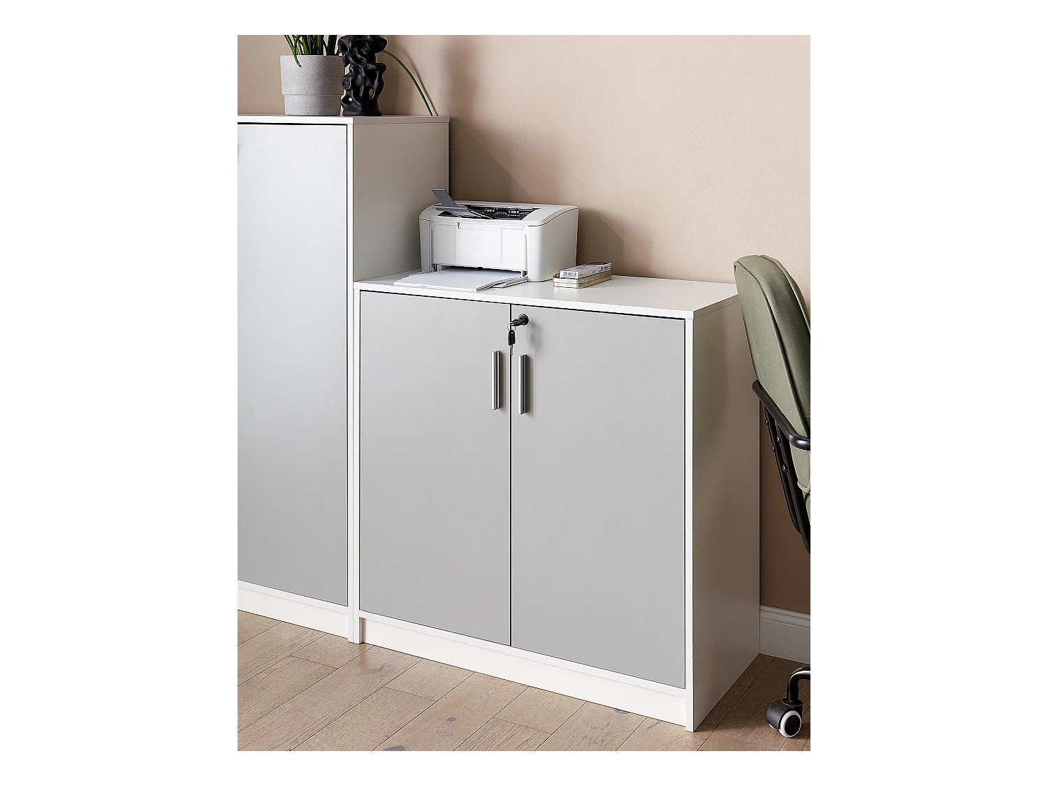 Meuble de rangement ZEHNA Gris clair