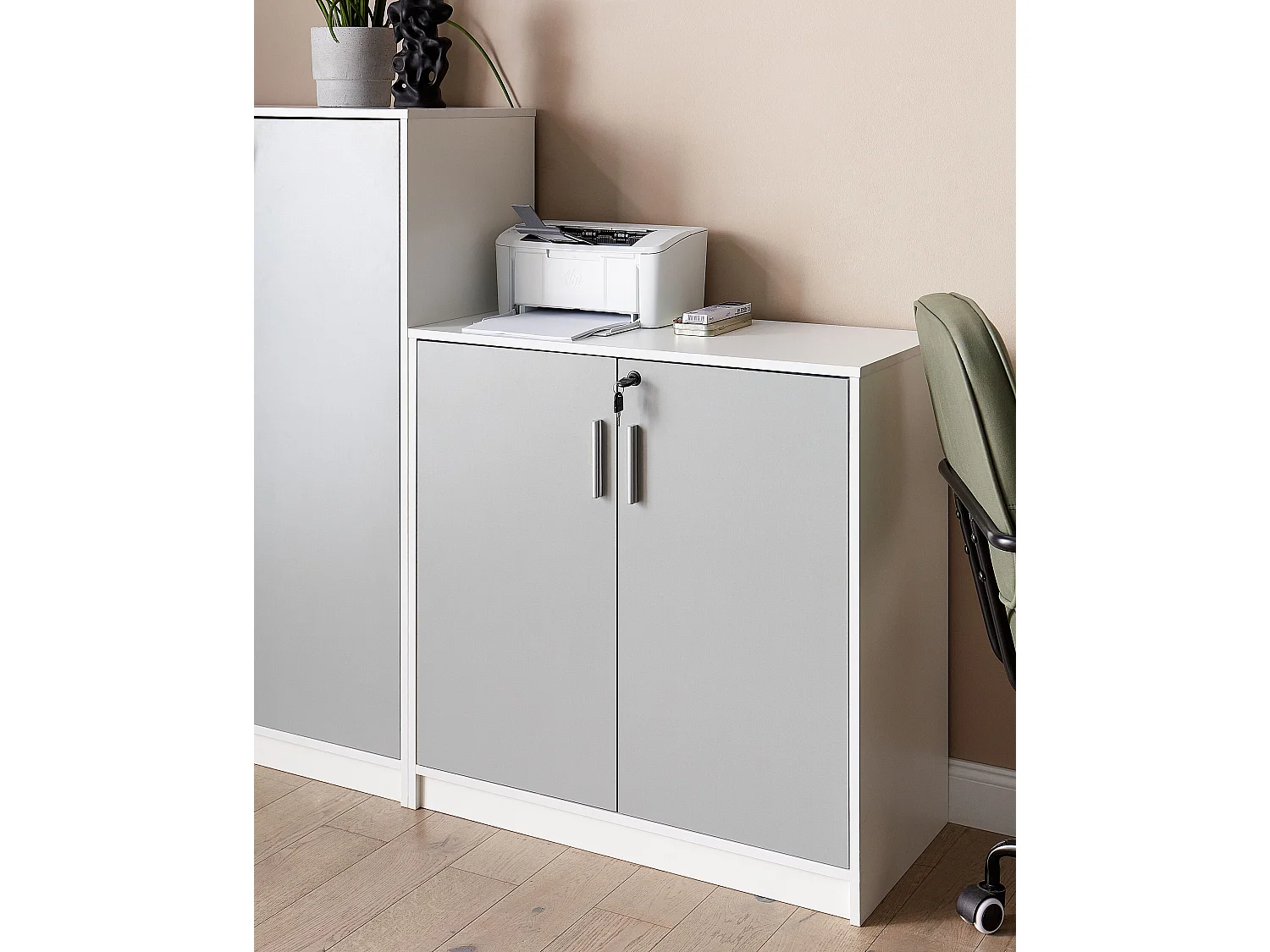 Meuble de rangement ZEHNA Gris clair