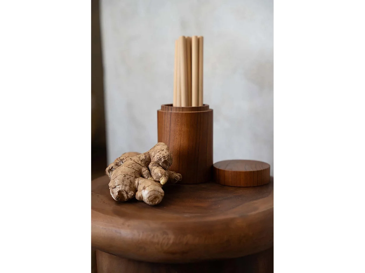 Les Pailles En Bambou - Lot De 10 Avec Brosse