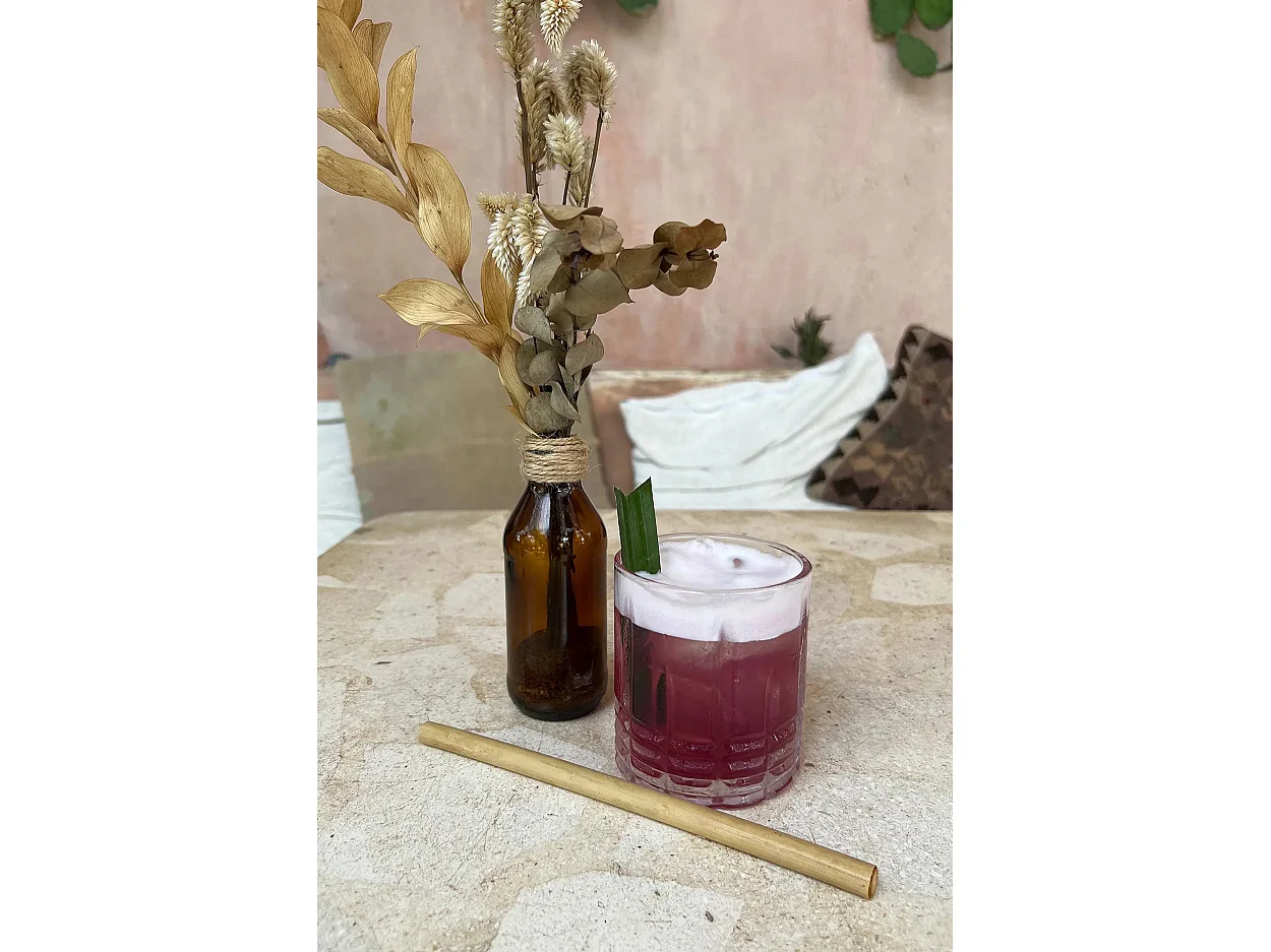 Les Pailles En Bambou - Lot De 10 Avec Brosse