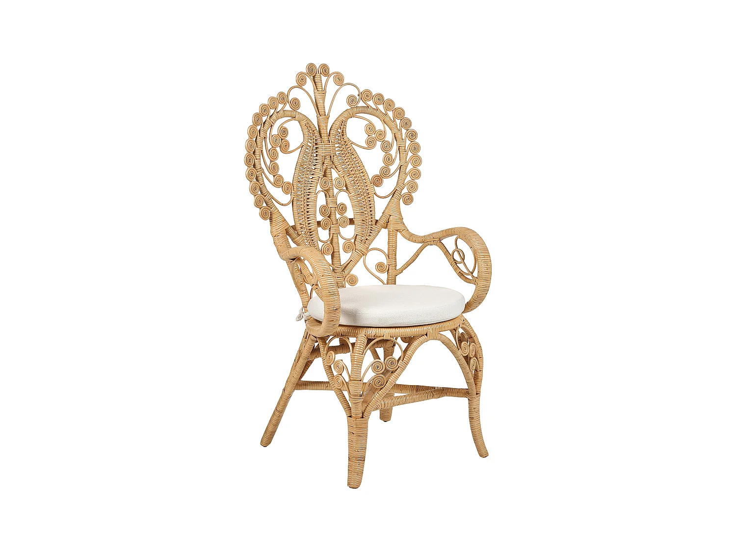 Chaise paon CARRARA Rotin Naturel