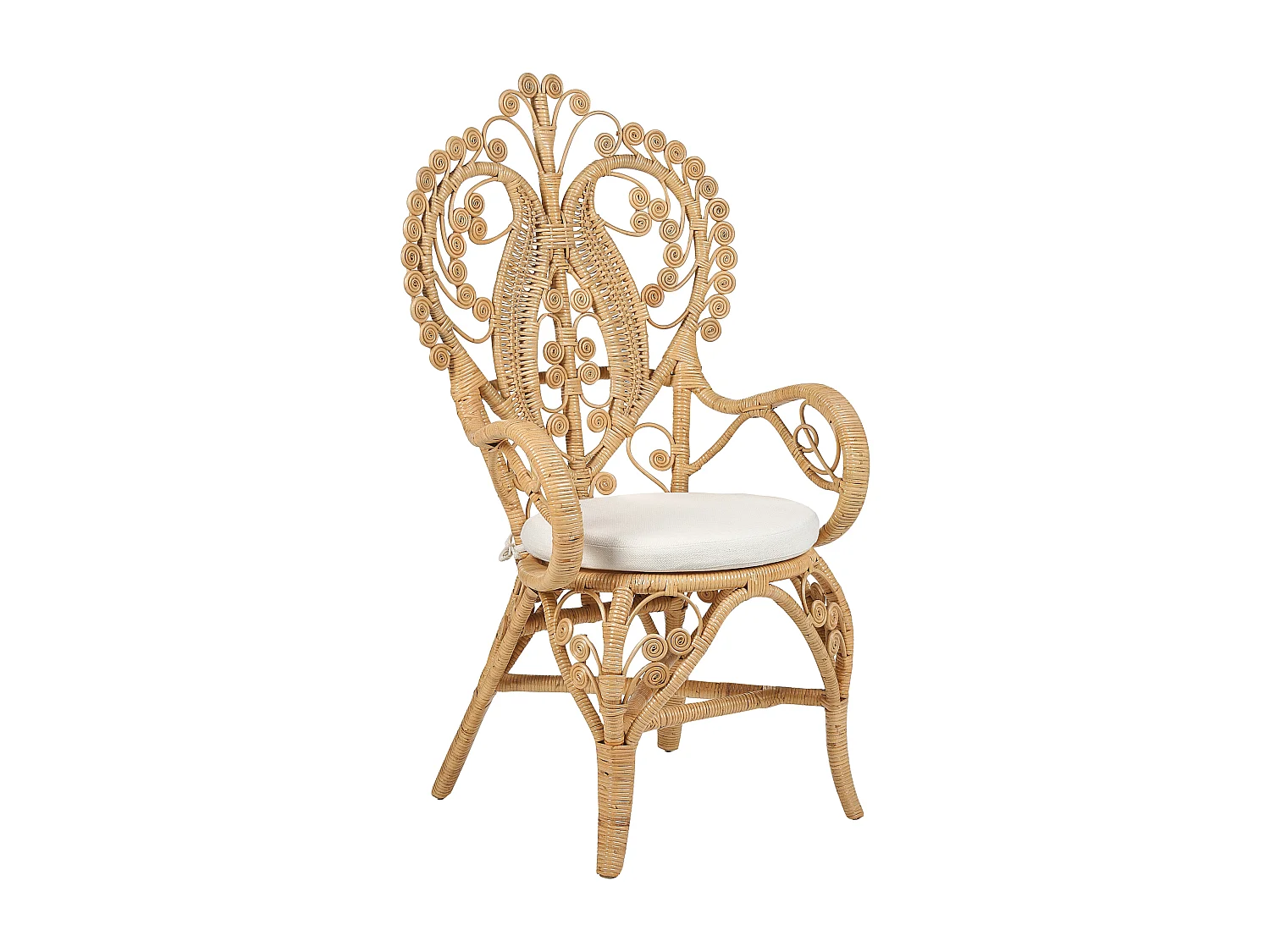 Chaise paon CARRARA Rotin Naturel