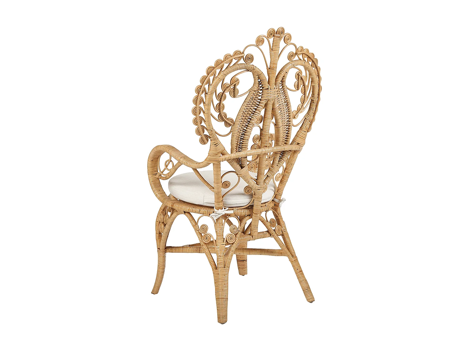 Chaise paon CARRARA Rotin Naturel