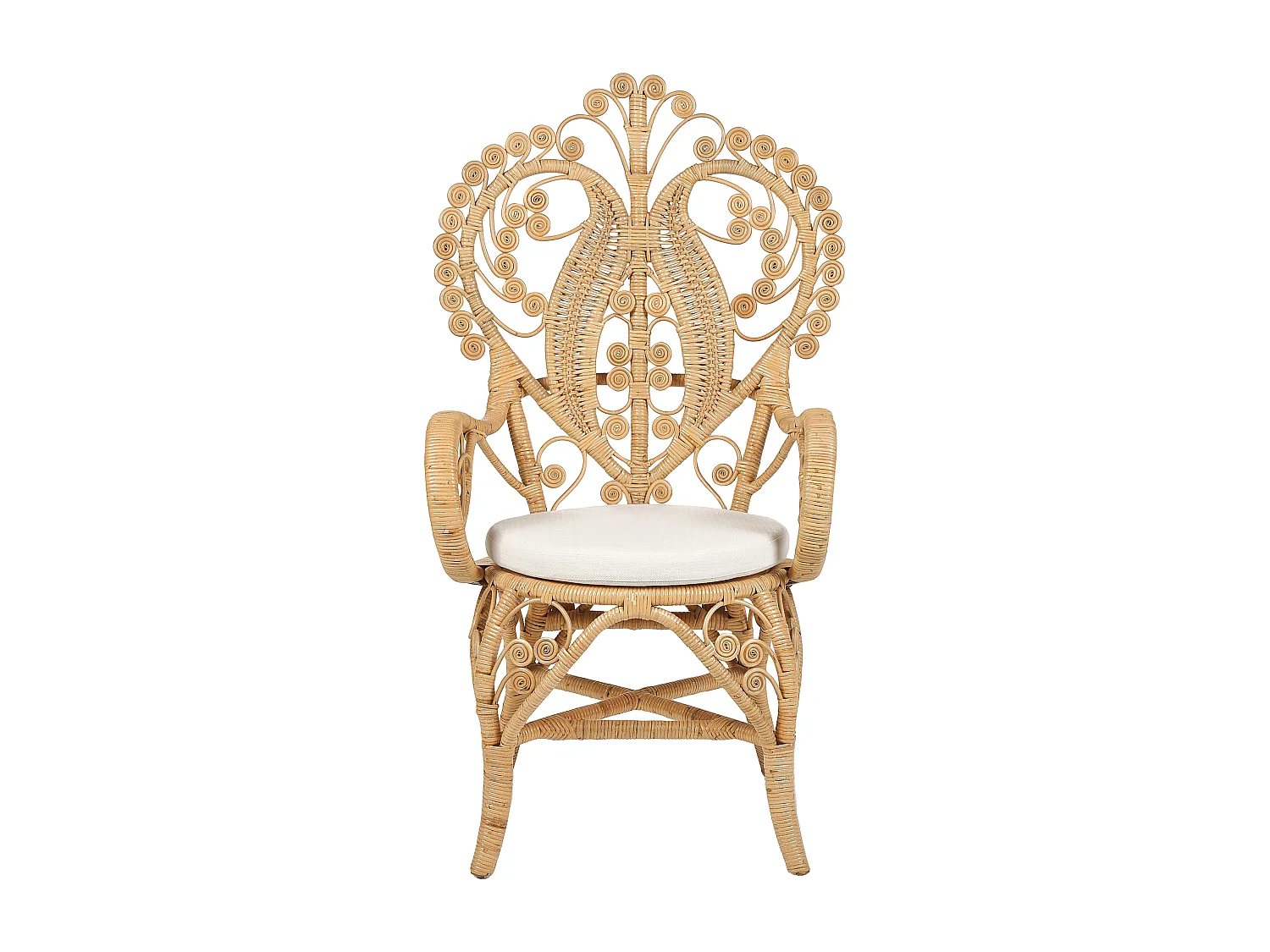 Chaise paon CARRARA Rotin Naturel