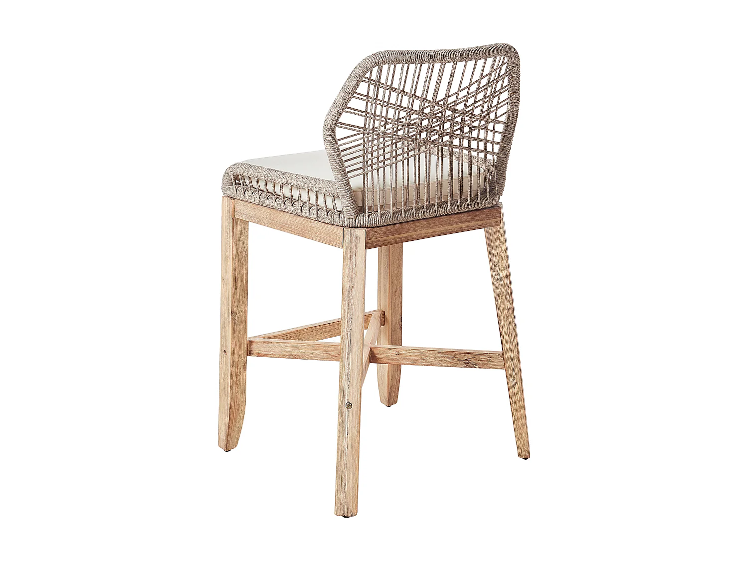 Lot de 2 chaises de bar de jardin TALAMONE Acacia Beige
