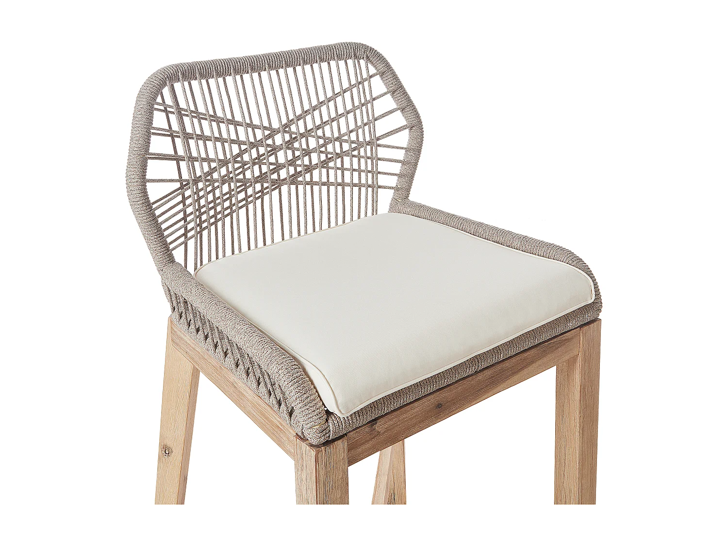 Lot de 2 chaises de bar de jardin TALAMONE Acacia Beige
