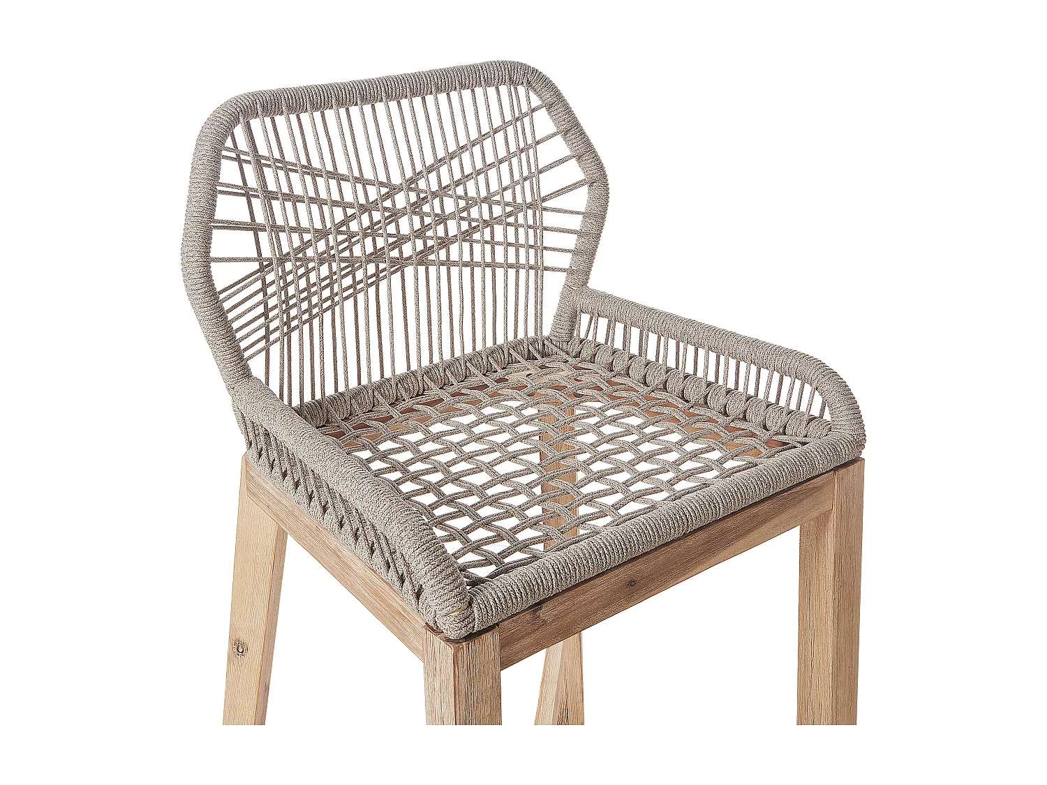 Lot de 2 chaises de bar de jardin TALAMONE Acacia Beige