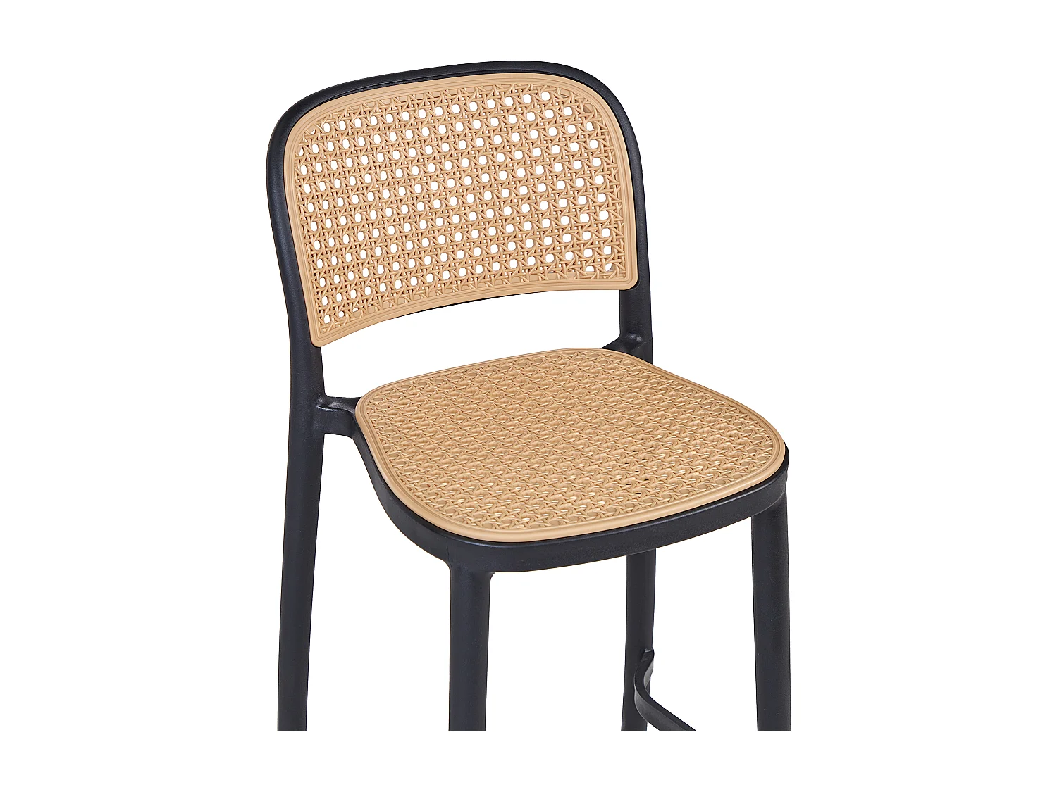 Lot de 4 chaises de bar PLOSE Matière synthétique Beige