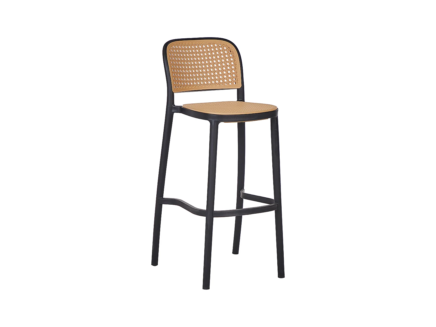 Lot de 4 chaises de bar PLOSE Matière synthétique Beige