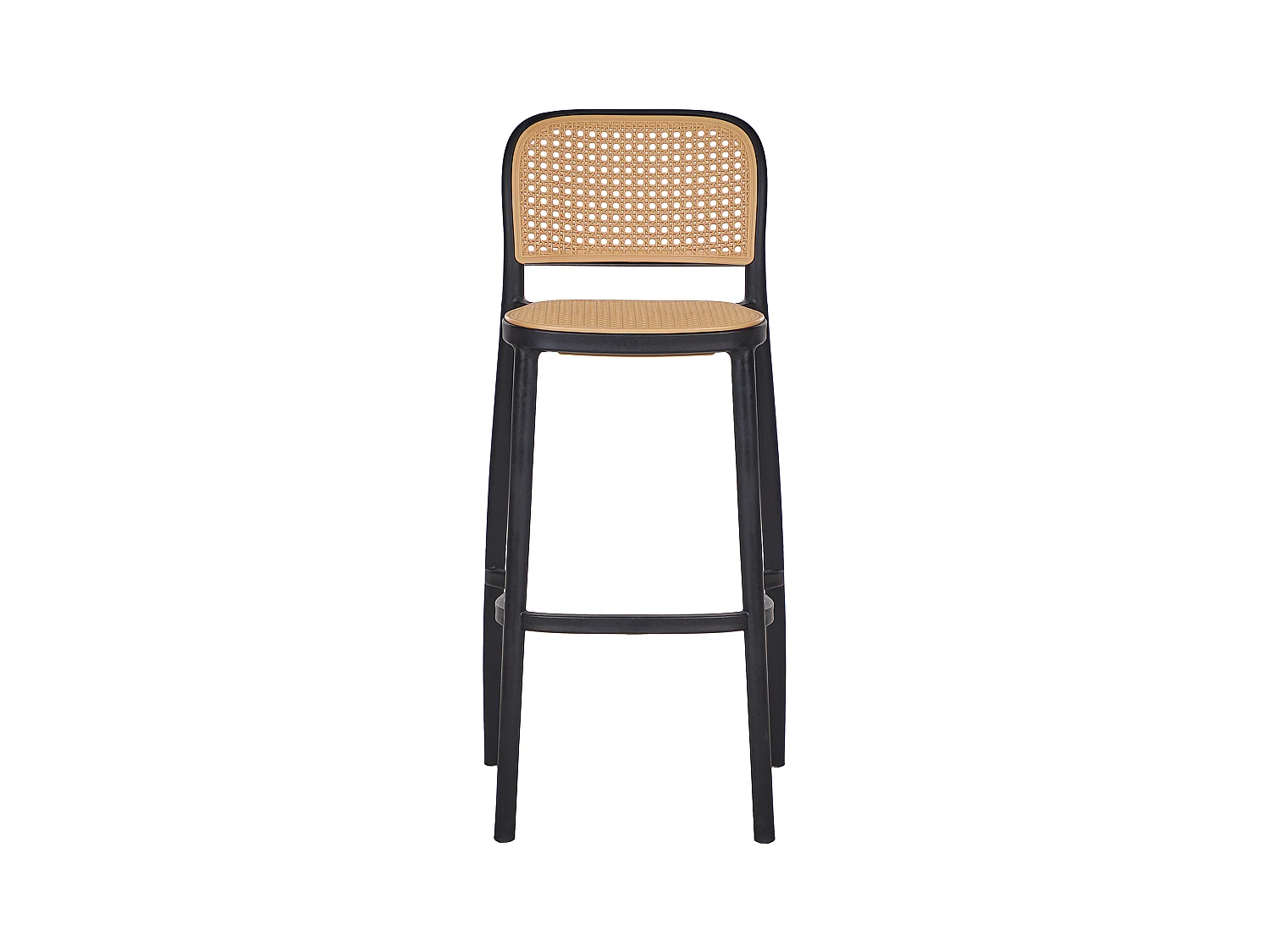 Lot de 4 chaises de bar PLOSE Matière synthétique Beige