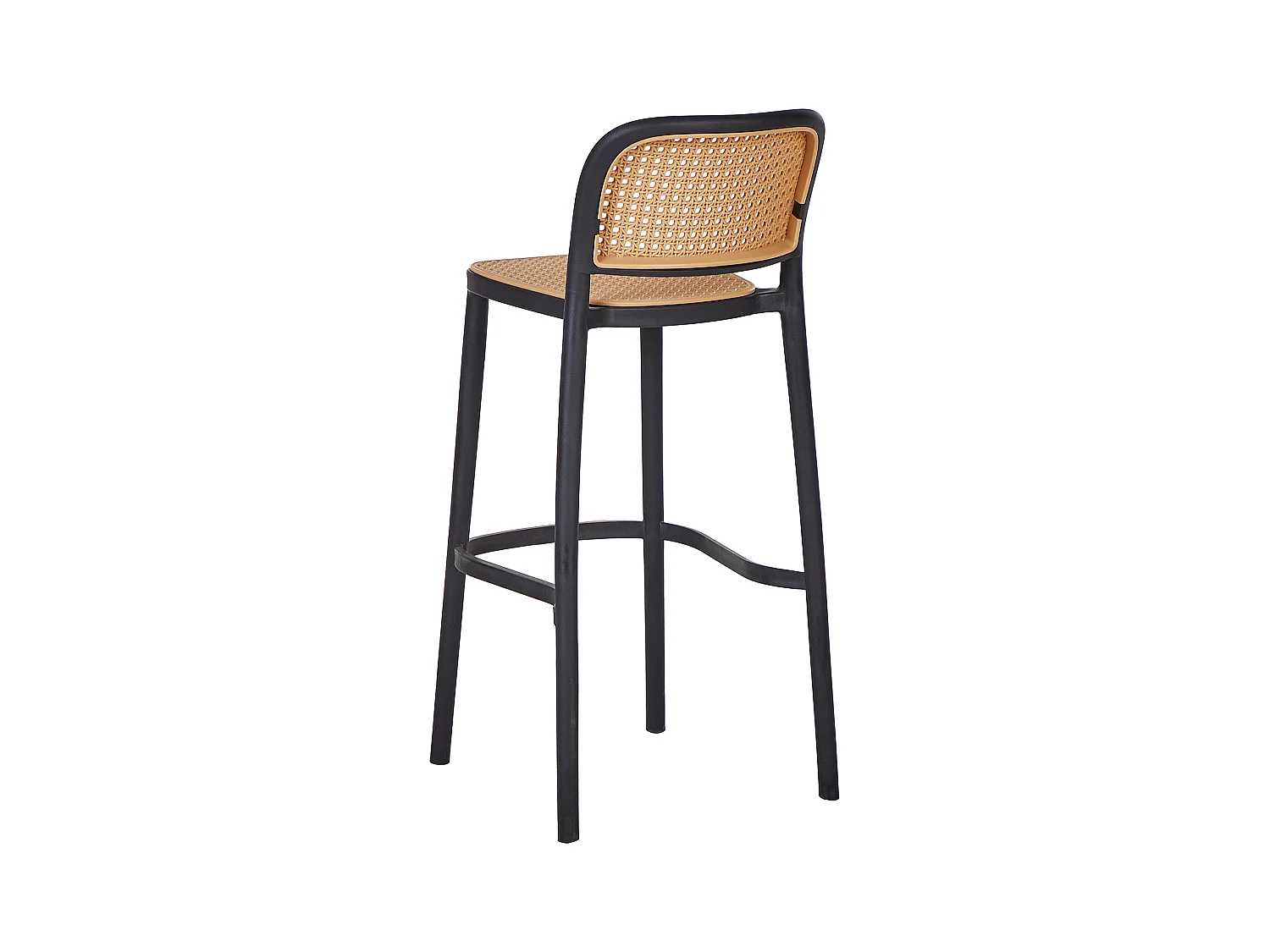 Lot de 4 chaises de bar PLOSE Matière synthétique Beige