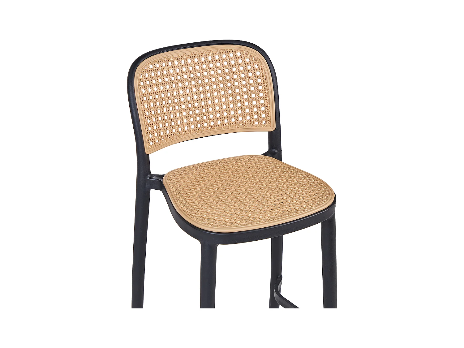 Lot de 4 chaises de bar PLOSE Matière synthétique Beige