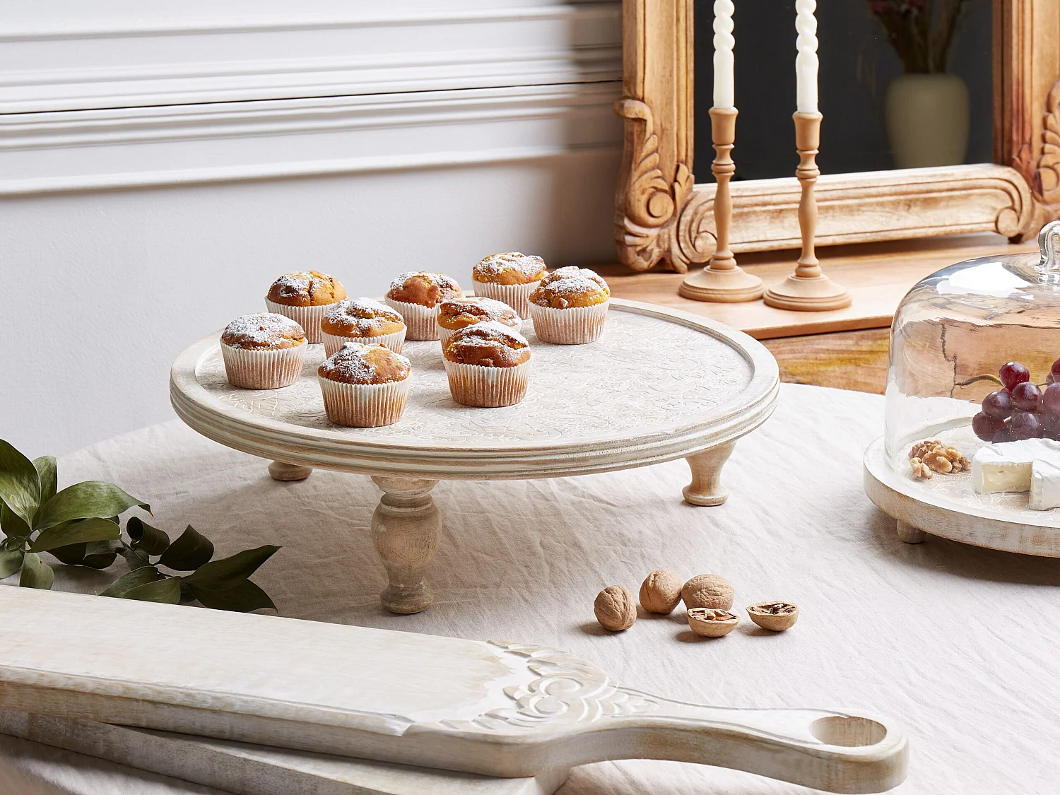 Soporte para tartas LUKSOR Madera de mango Marrón claro