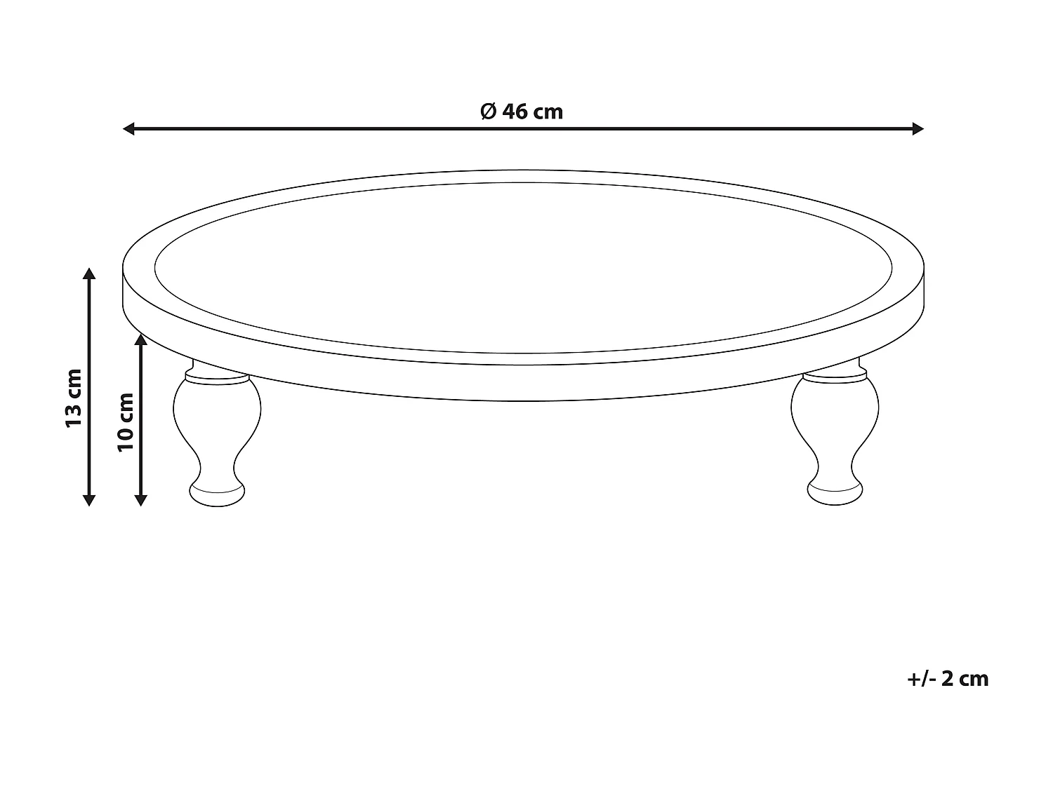 Suporte para bolos LUKSOR Mangueira de mangueira Castanho claro