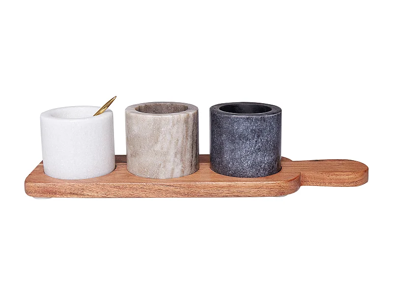 Plateau à 3 compartiments avec cuillère PATRAS Pierre Multicolore