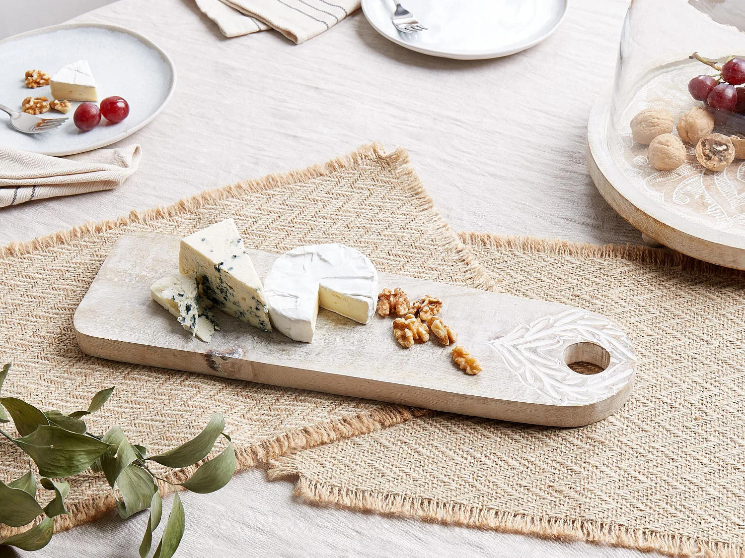 Bandeja de servir ASUAN Madera de mango Marrón claro