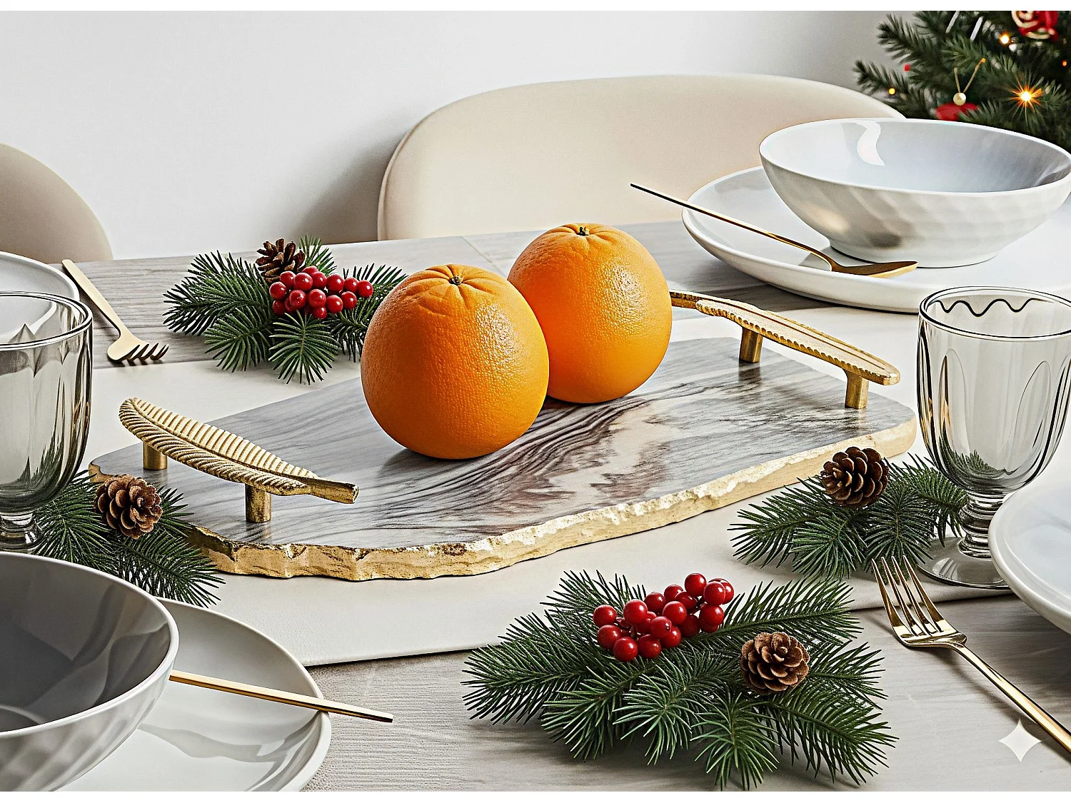 Dienblad ZOGRAFOU Steen Donkergrijs